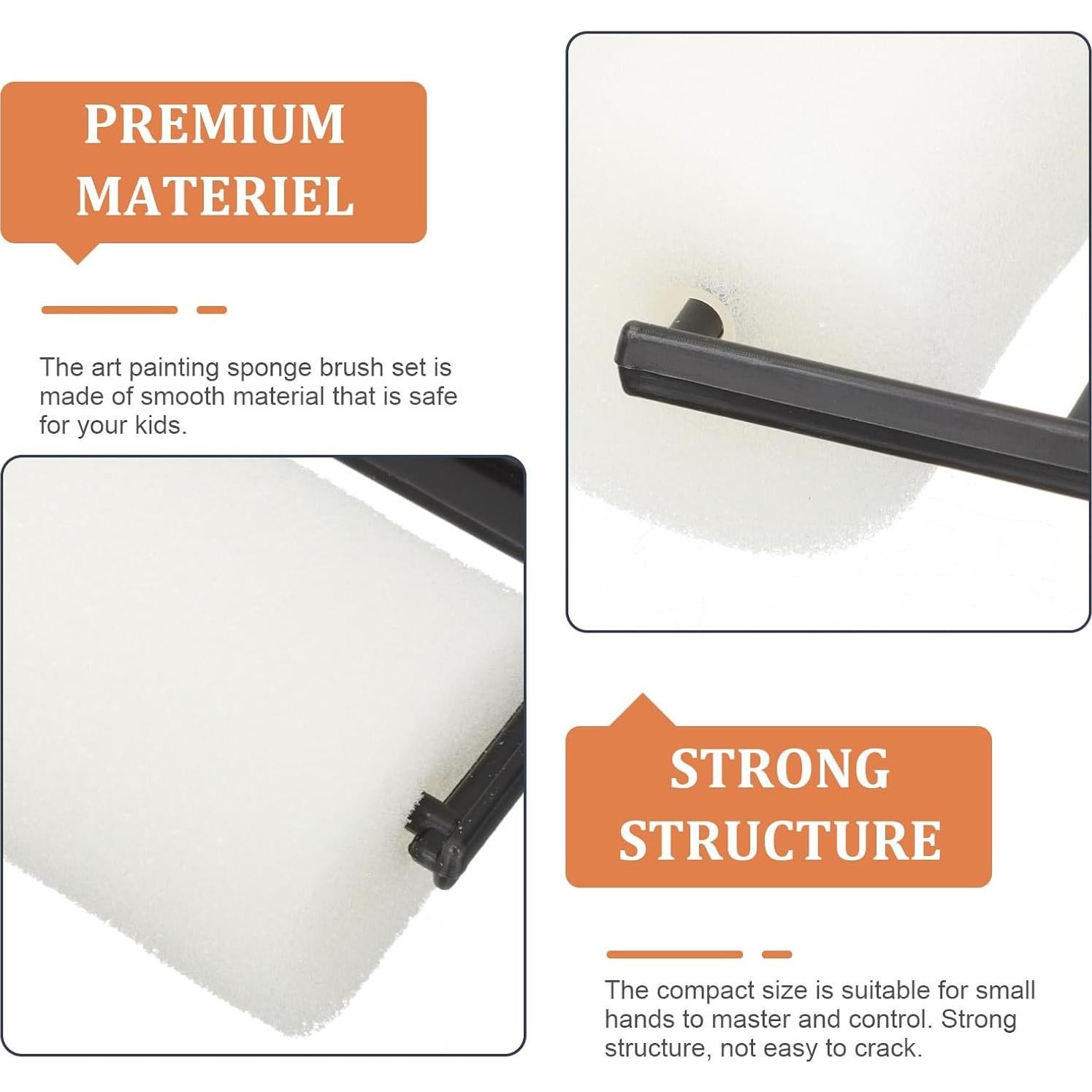 Rodillo de pintura de espuma jojofuny - 15 piezas, 3 tamaños