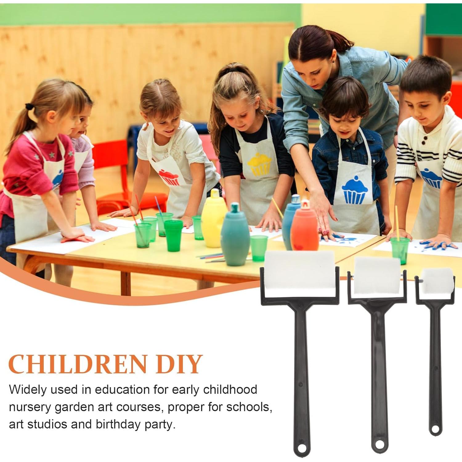 Rodillo de pintura de espuma jojofuny - 15 piezas, 3 tamaños