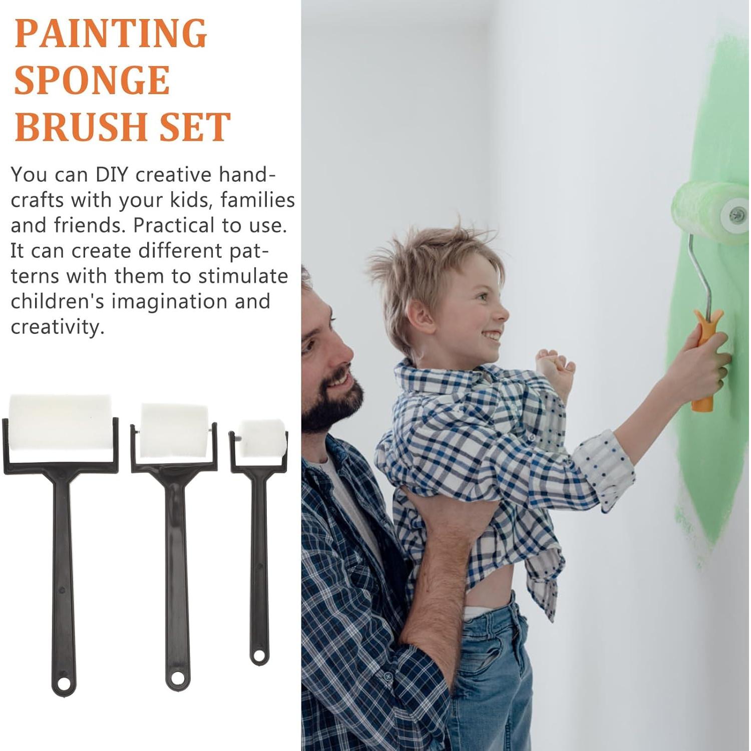 Rodillo de pintura de espuma jojofuny - 15 piezas, 3 tamaños