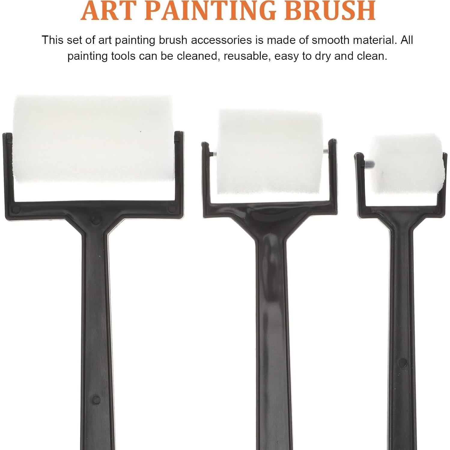 Rodillo de pintura de espuma jojofuny - 15 piezas, 3 tamaños