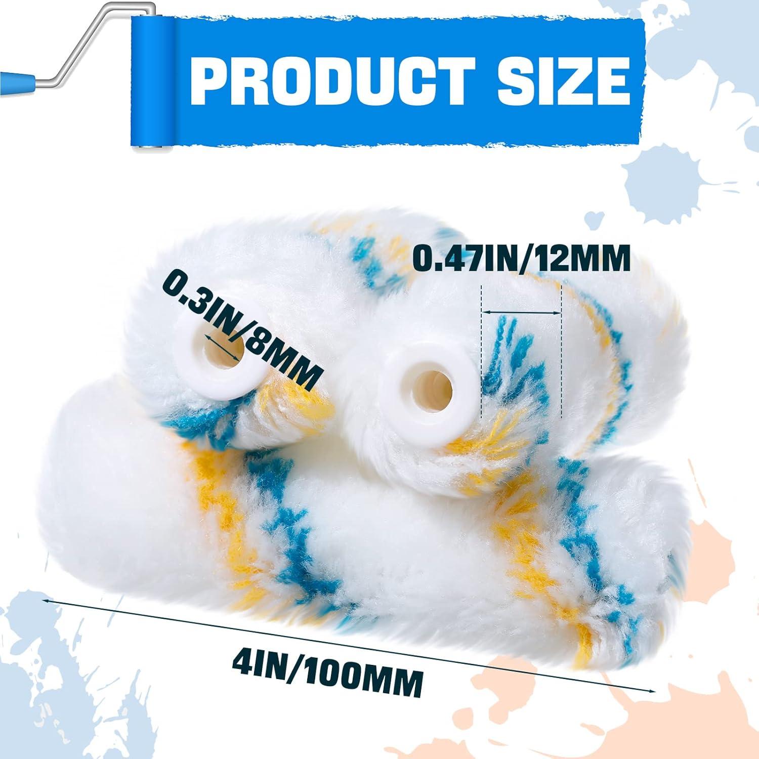 Juego de 100 Mini Rodillos de Pintura 10.16 cm Yoande