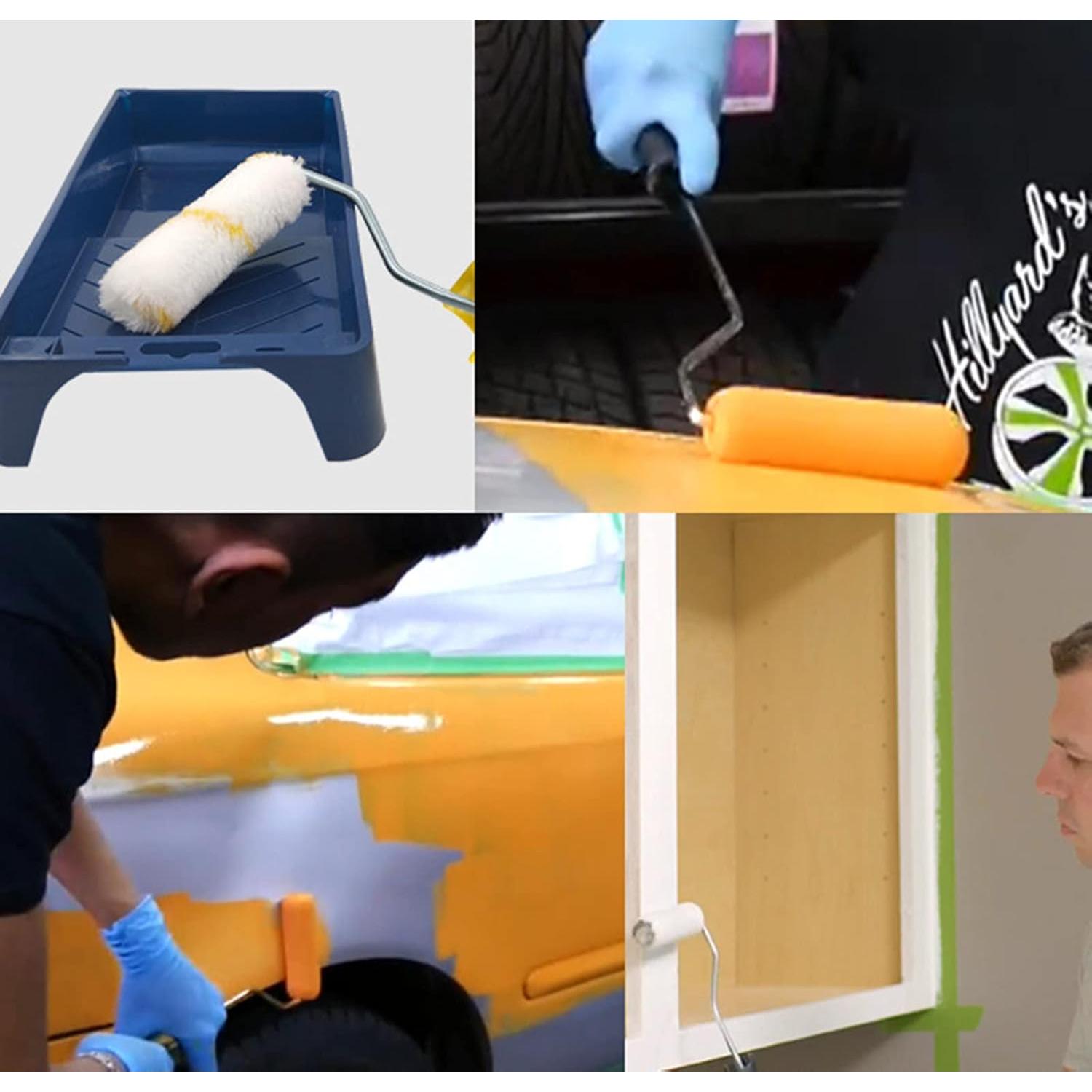 100 Fundas de Rodillo de Pintura 10 cm con Kit Tergy