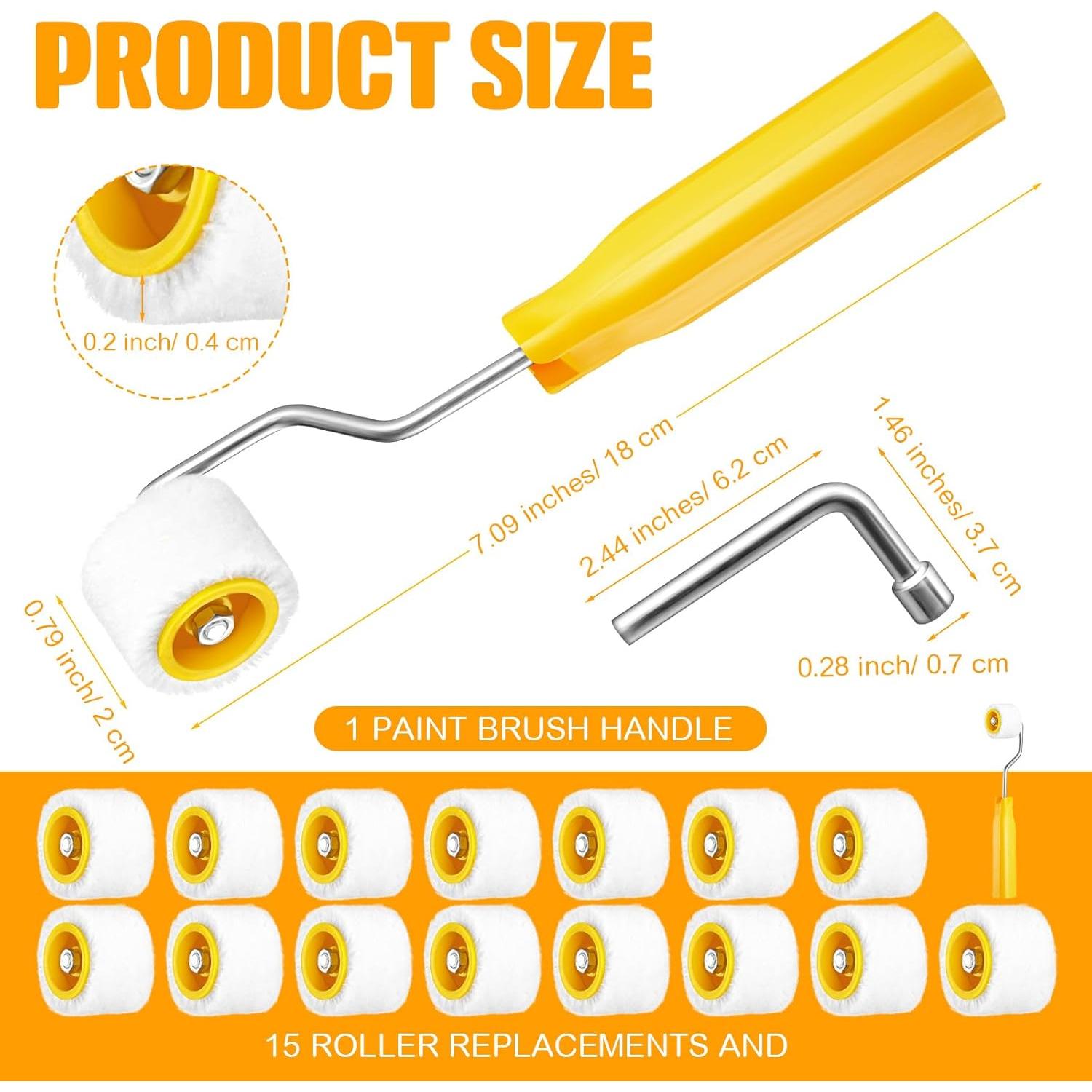 Mini Rodillo de Pintura Honeydak 16 Piezas 2.03 cm