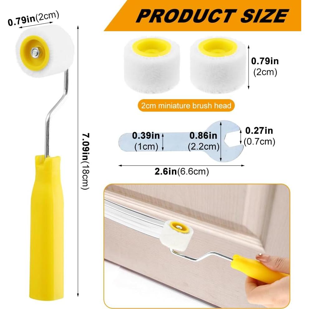 Set de Rodillos Mini y Pincel Velarionna para Pintura de Precisión