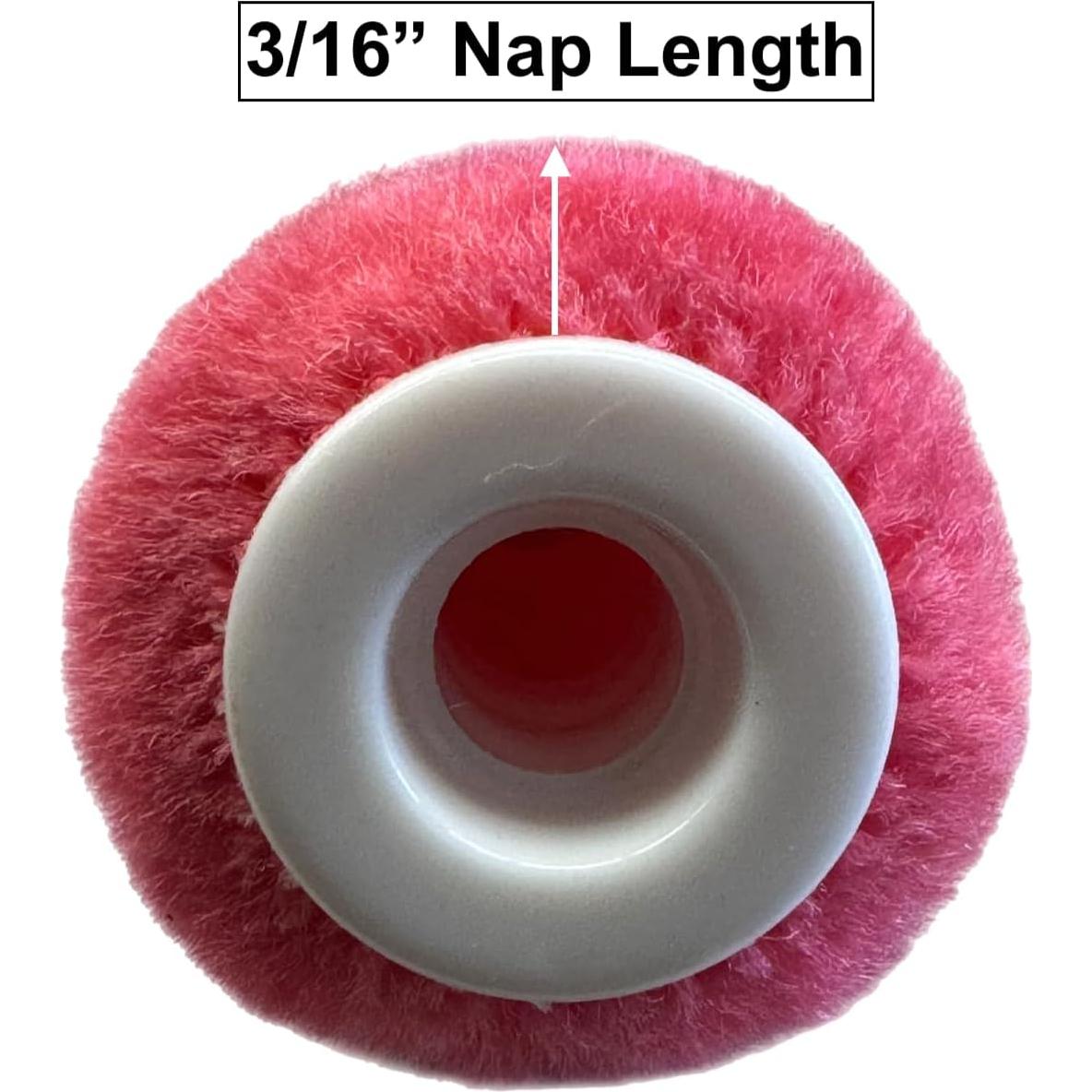 Juego de 5 Rodillos Mini de Mohair 10 cm + Marco Tru Lamb