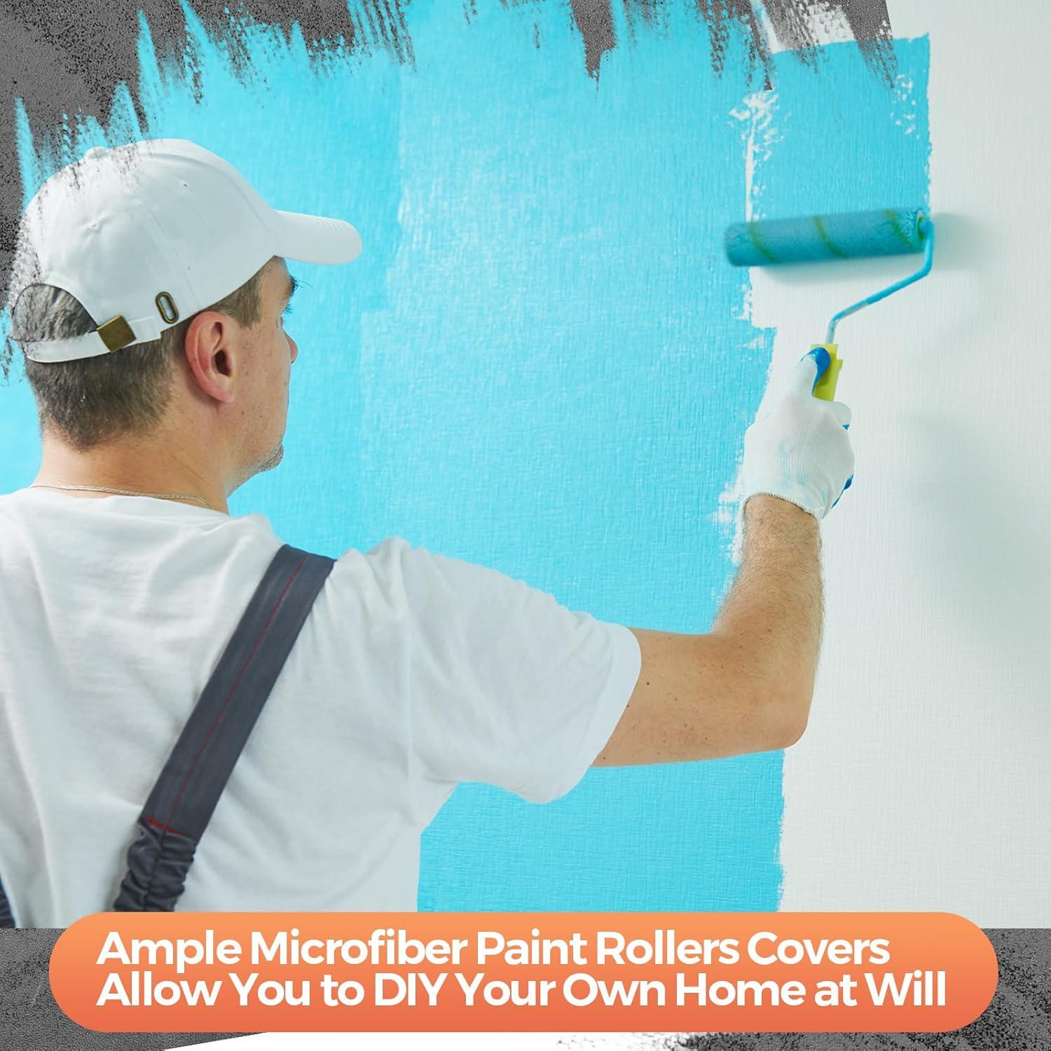 Leumoi 150 Recargas Rodillos Pintura Microfibra 15.24 cm Amarillo