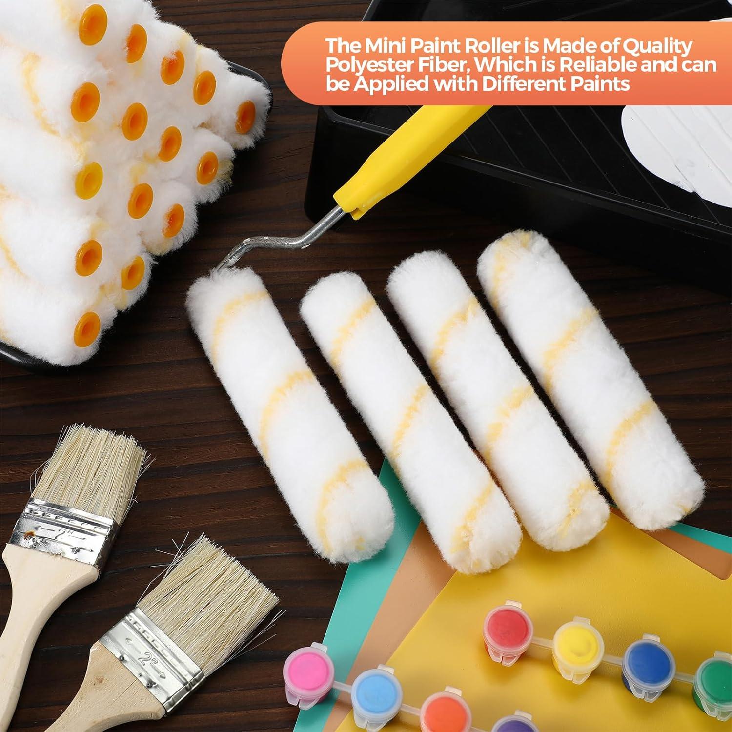 Leumoi 150 Recargas Rodillos Pintura Microfibra 15.24 cm Amarillo