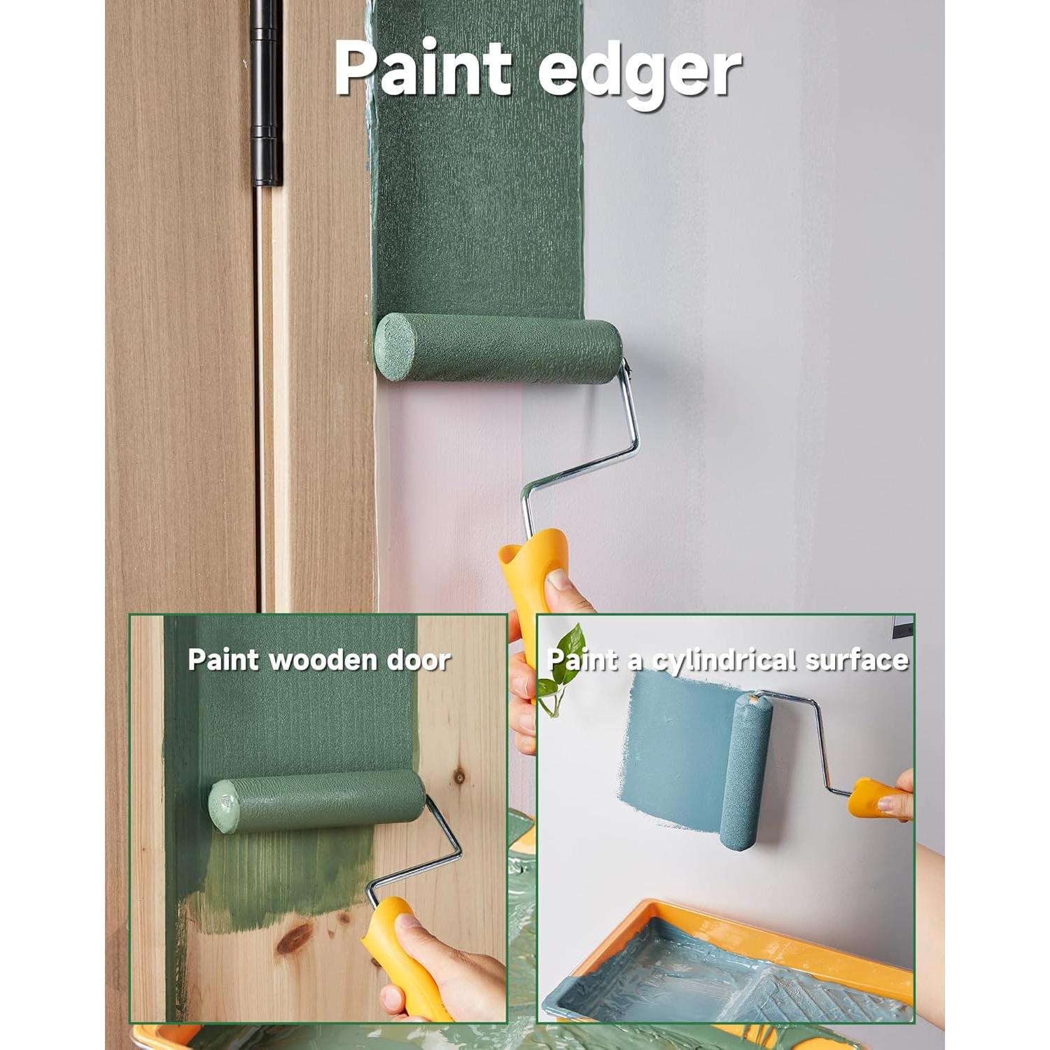 Kit de Pintura Voomey 17 Pcs Rodillo 15 cm Pincel y Bandeja