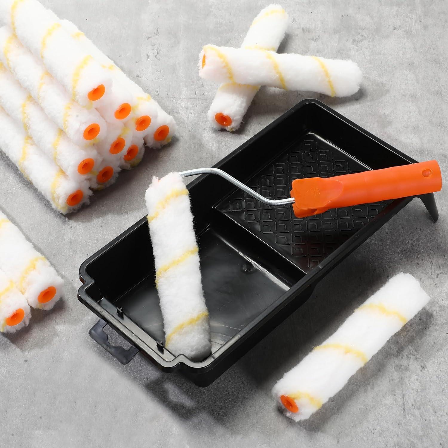 100 Fundas de Rodillo de Pintura Microfibra Leumoi 15.24 cm