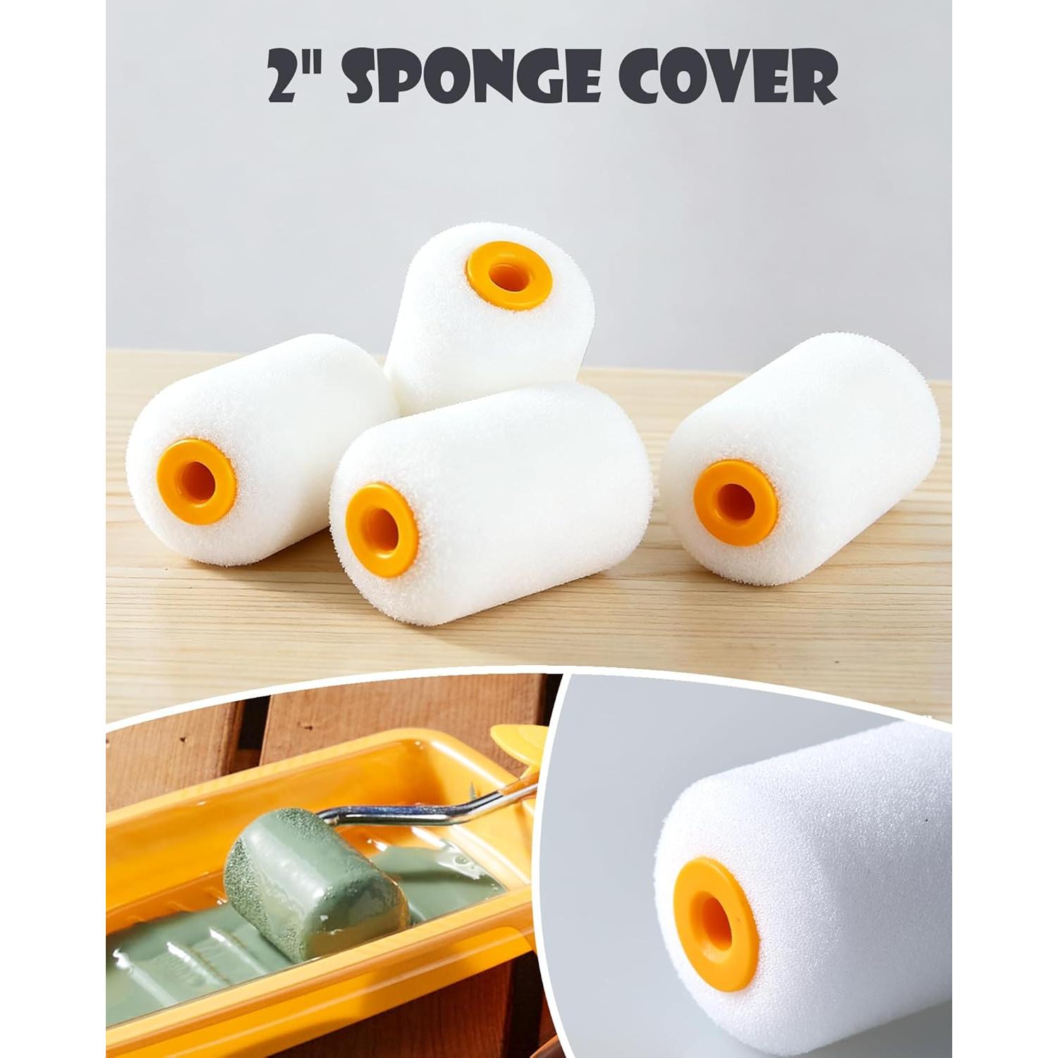 Rodillos de Pintura Mini Voomey 5 cm, Paquete de 20, Reutilizables