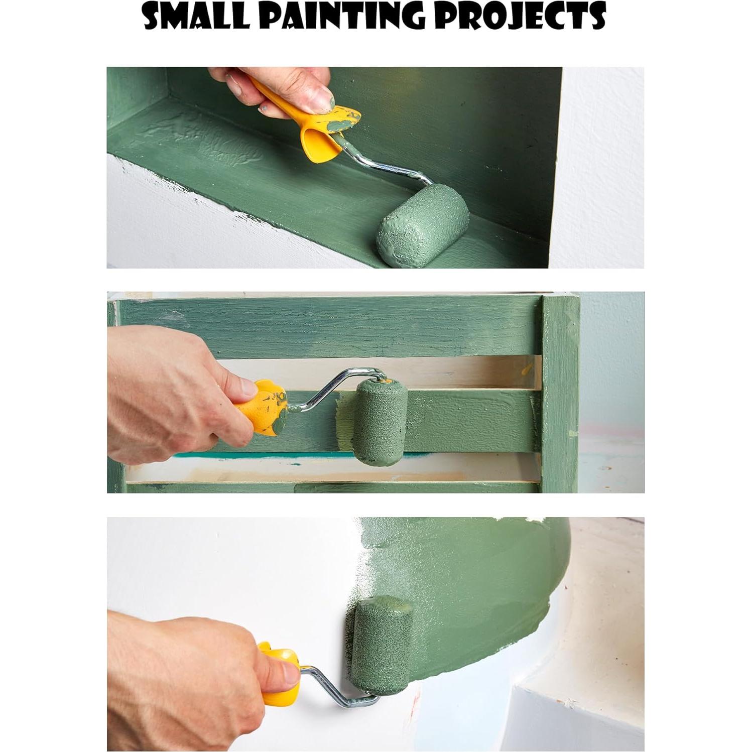 Rodillos de Pintura Mini Voomey 5 cm, Paquete de 20, Reutilizables