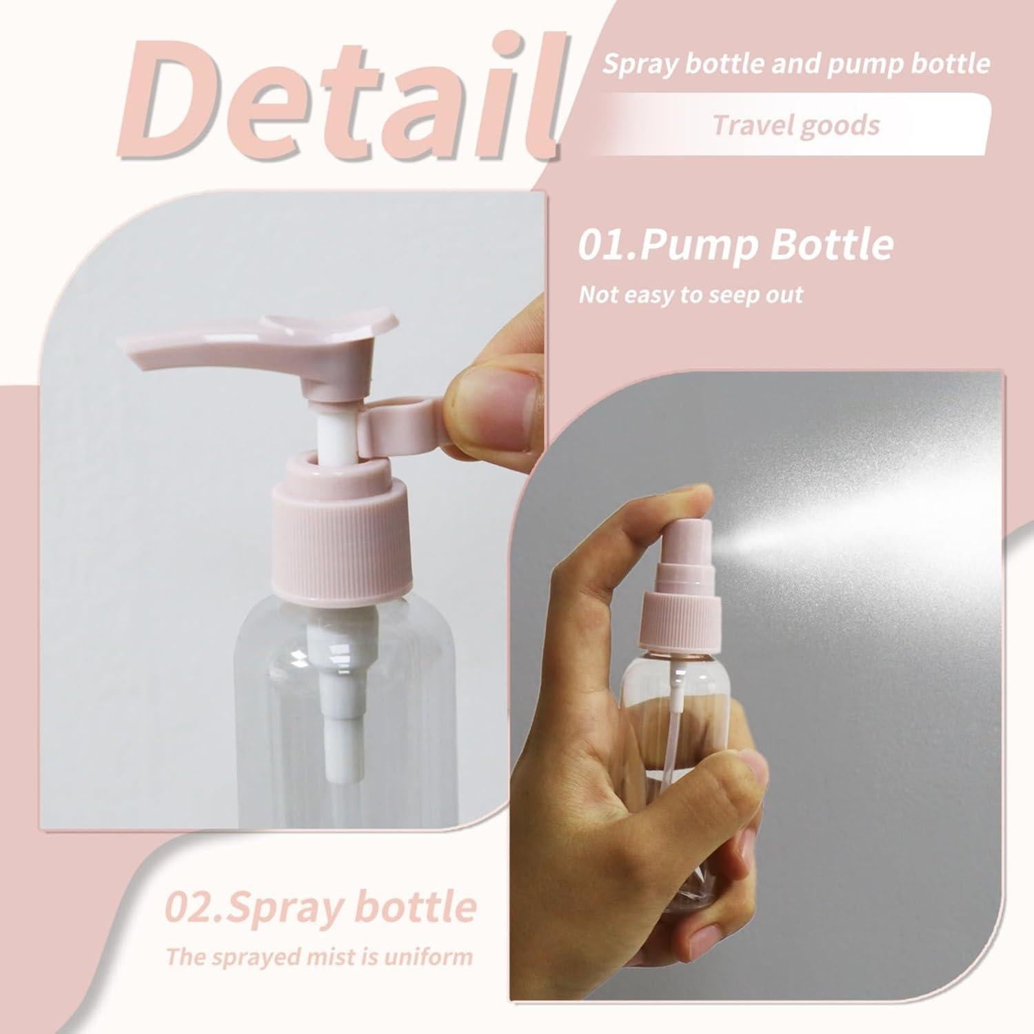 Juego de Botellas de Viaje Reutilizables 16 Piezas COLOGN