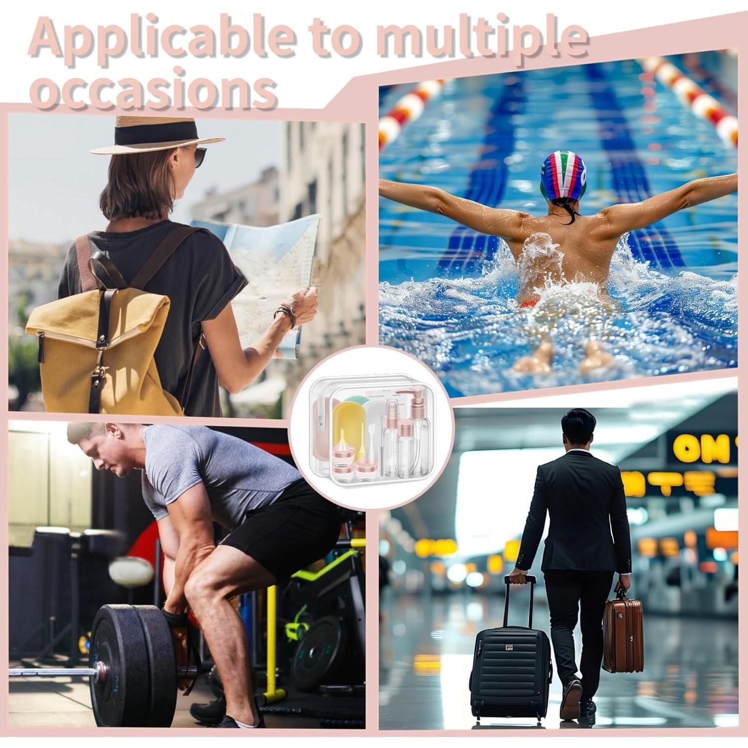 Juego de Botellas de Viaje Reutilizables 16 Piezas COLOGN