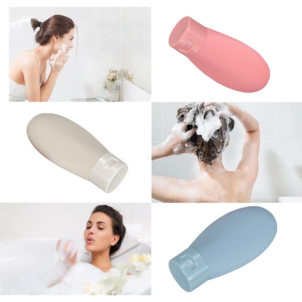 Juego de 3 Botellas de Viaje 60ml LIYUABU - Portátiles y Reutilizables