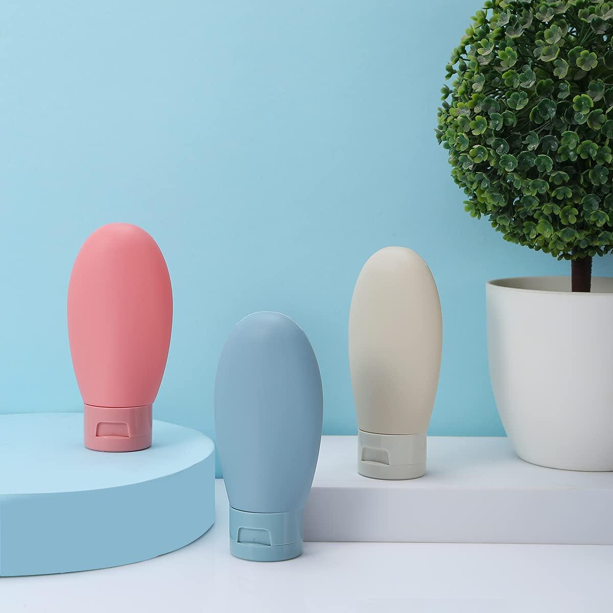 Juego de 3 Botellas de Viaje 60ml LIYUABU - Portátiles y Reutilizables