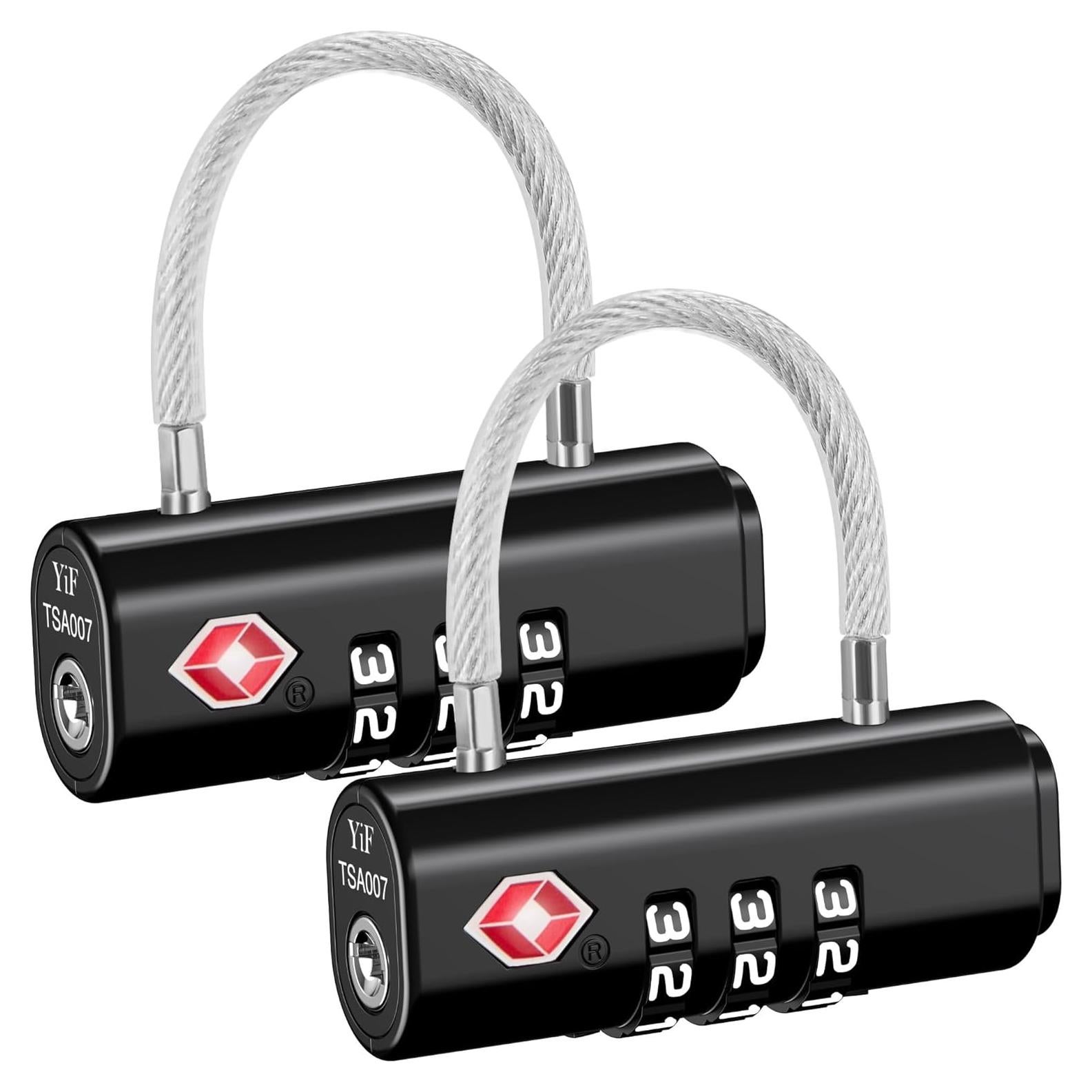 Candados de Combinación Puroma TSA 2 Pack Negro 0.11 kg