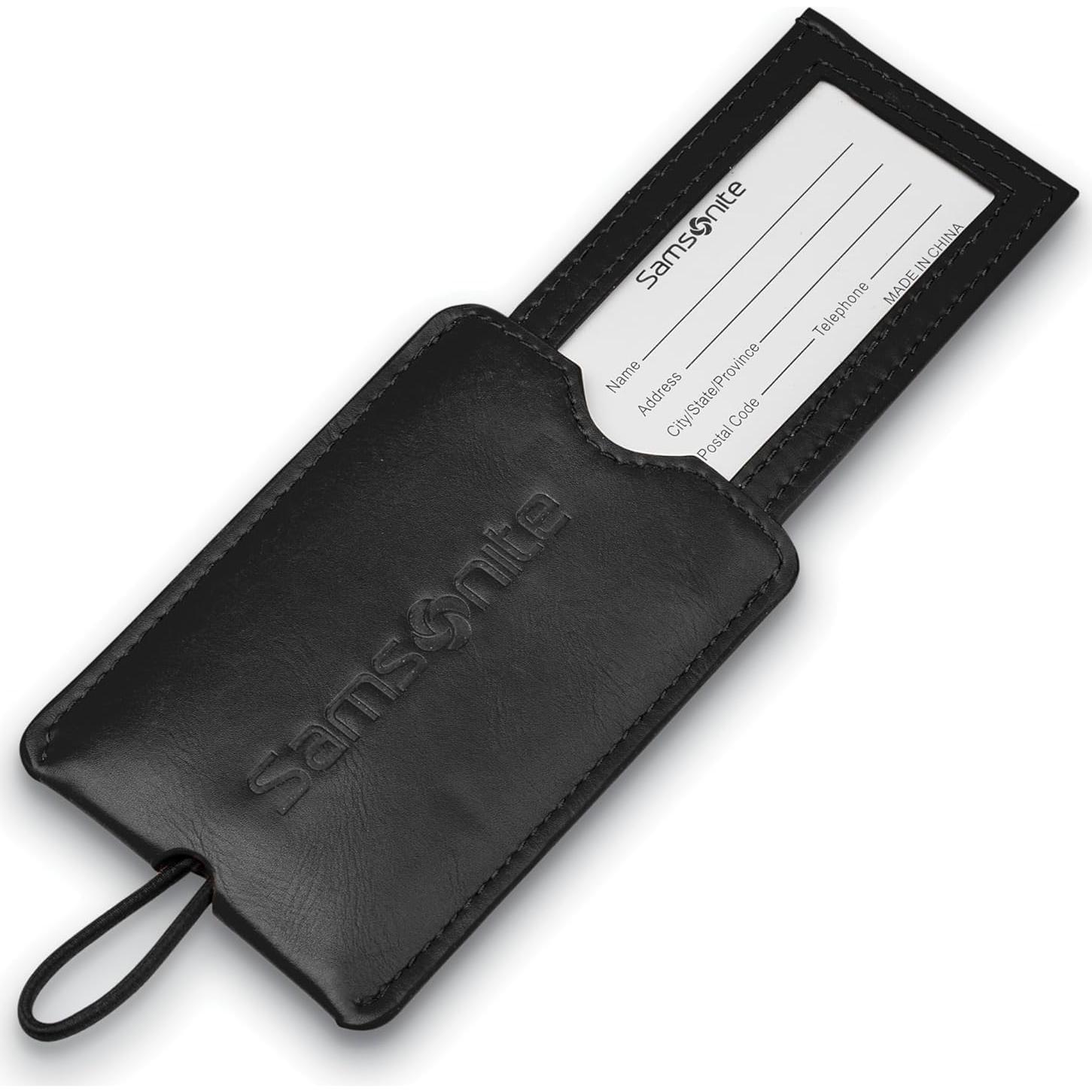 Etiquetas de ID de vinilo Samsonite - 2 paquetes, negro