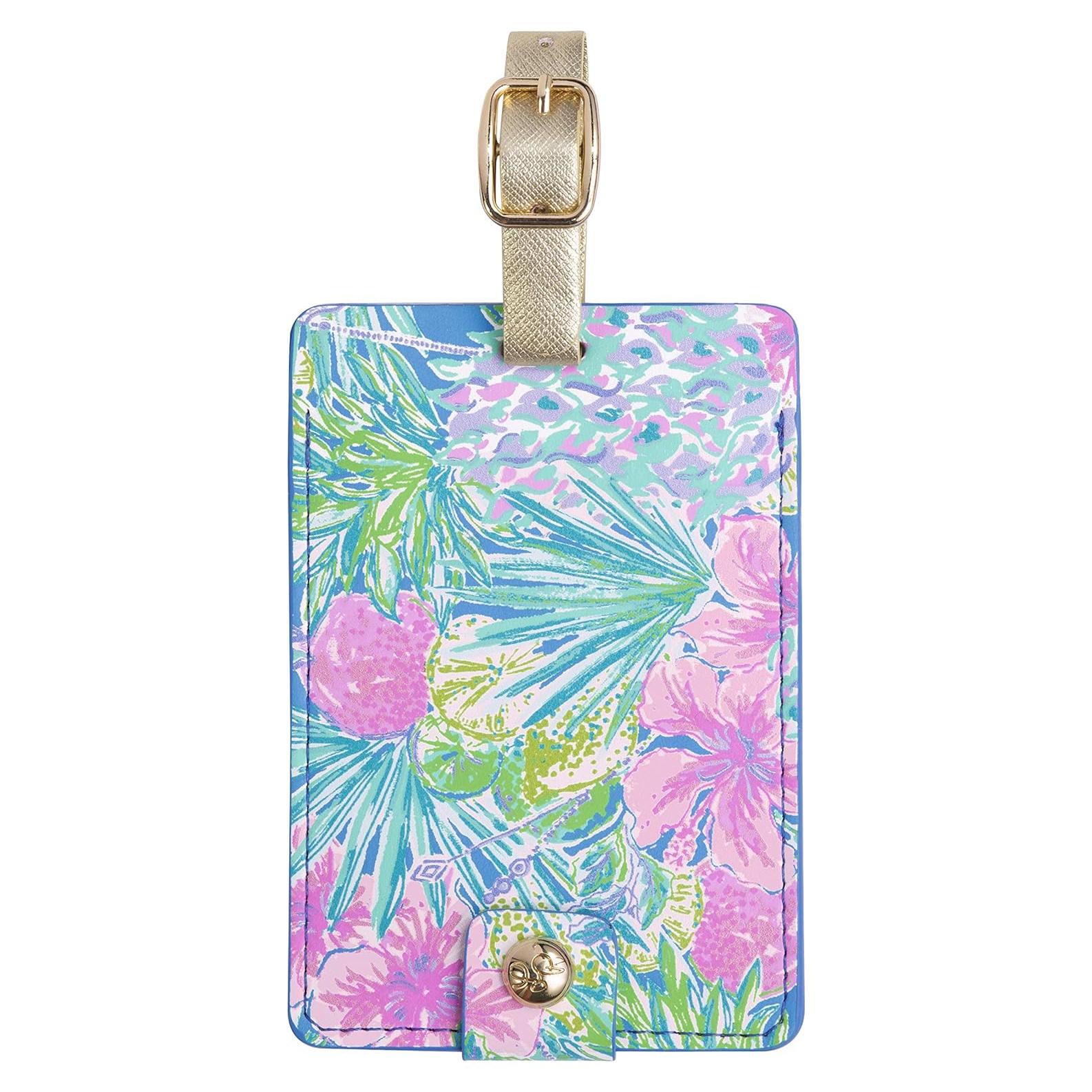 Etiqueta de Equipaje de Cuero Sintético Lilly Pulitzer Swizzle