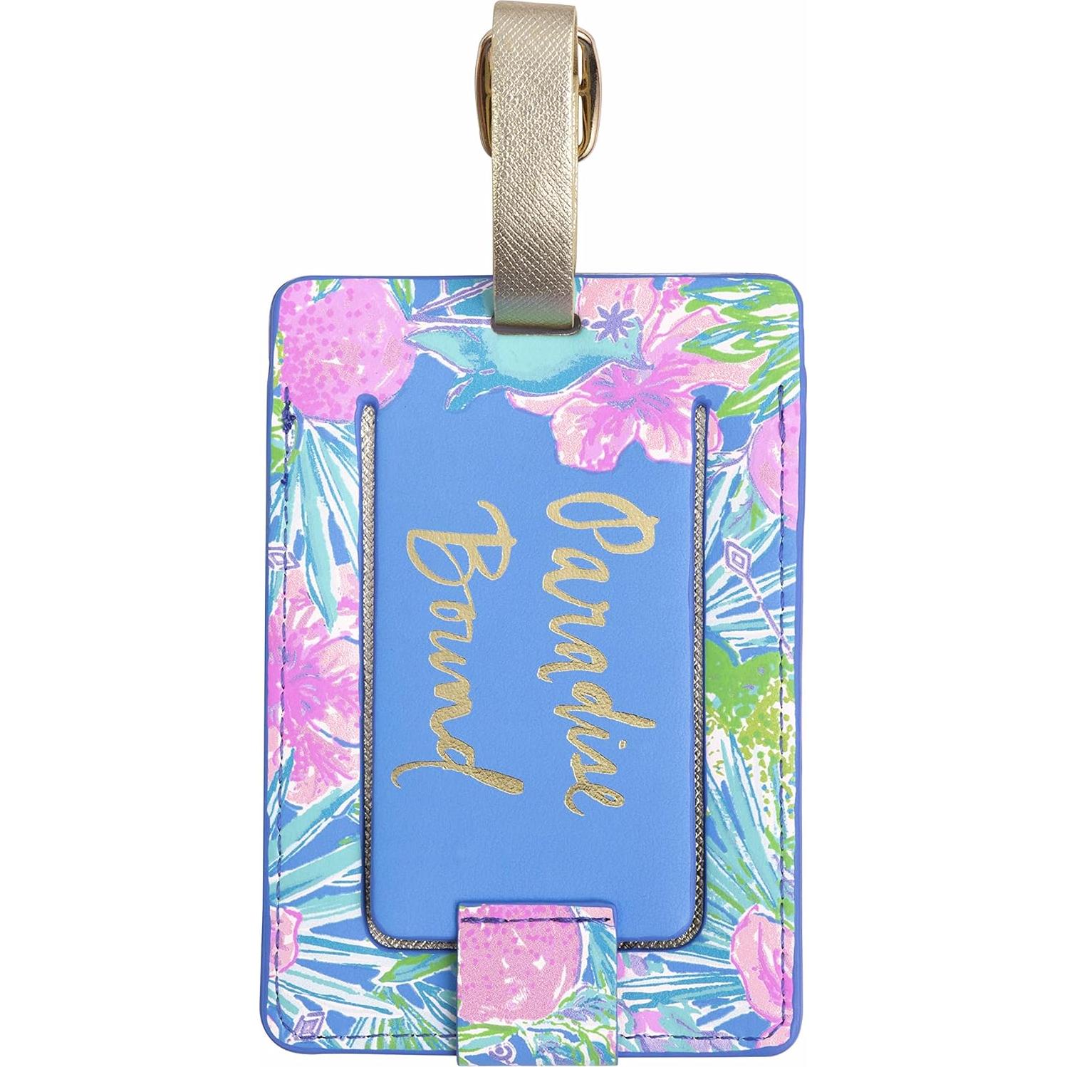 Etiqueta de Equipaje de Cuero Sintético Lilly Pulitzer Swizzle