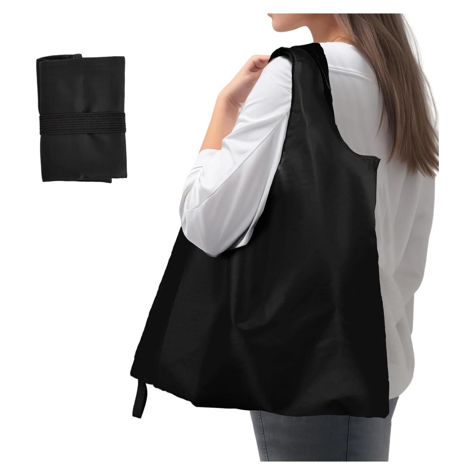 Bolsa de Compras Plegable Criyar Negra Impermeable 55x43cm