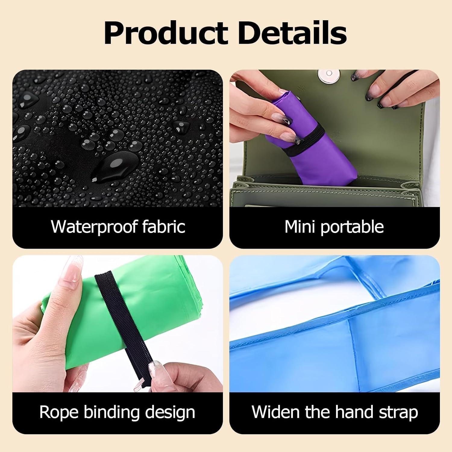 Bolsa de Compras Plegable Criyar Negra Impermeable 55x43cm