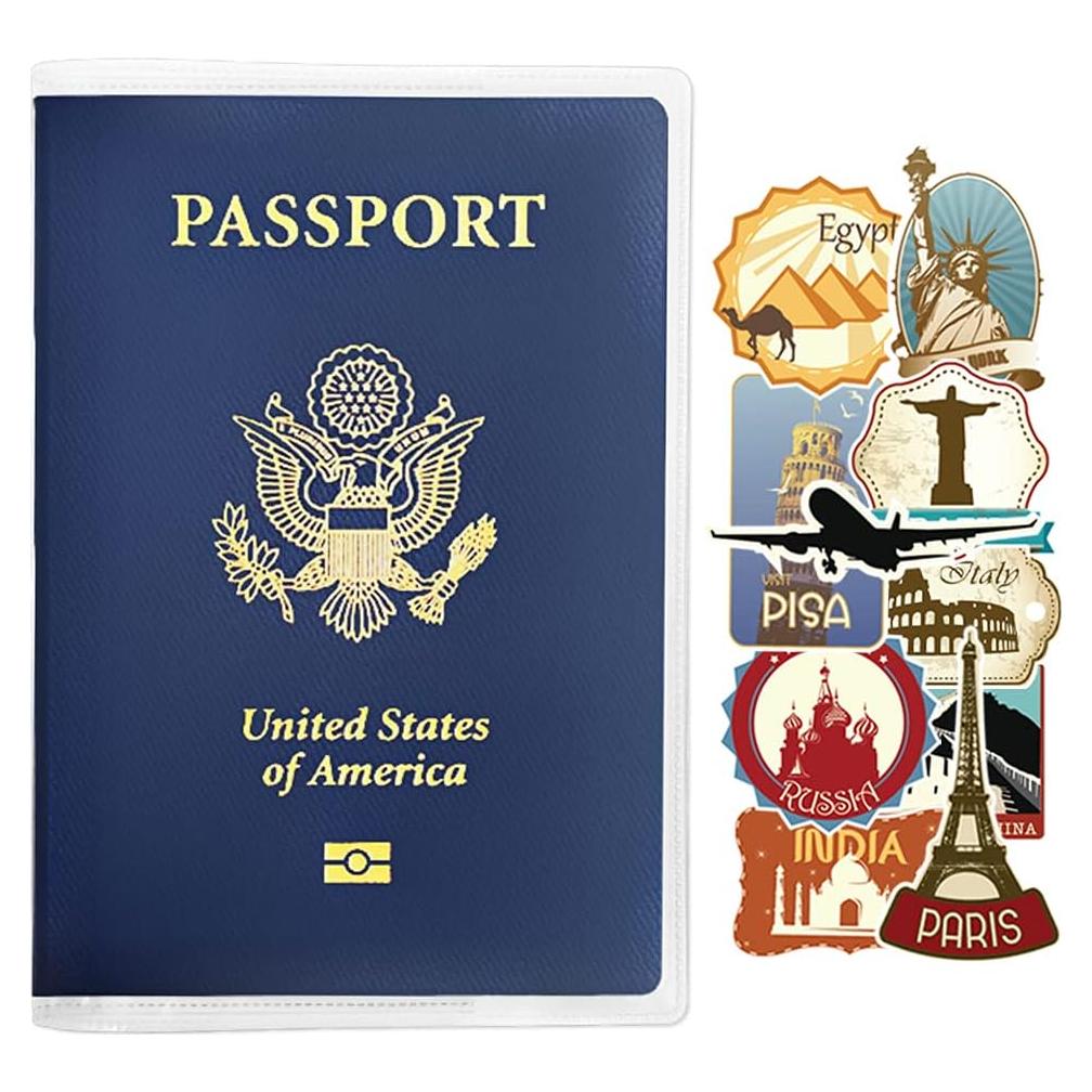 Paquete de 5 Fundas de Pasaporte Transparentes WHALEZON