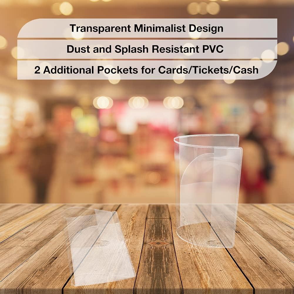 Paquete de 5 Fundas de Pasaporte Transparentes WHALEZON