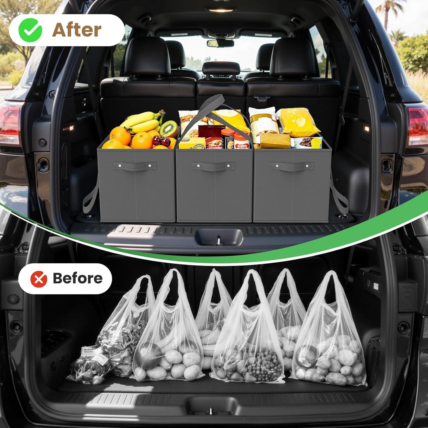 Bolsas de Compras Reutilizables WISELIFE 3 Piezas Plegables