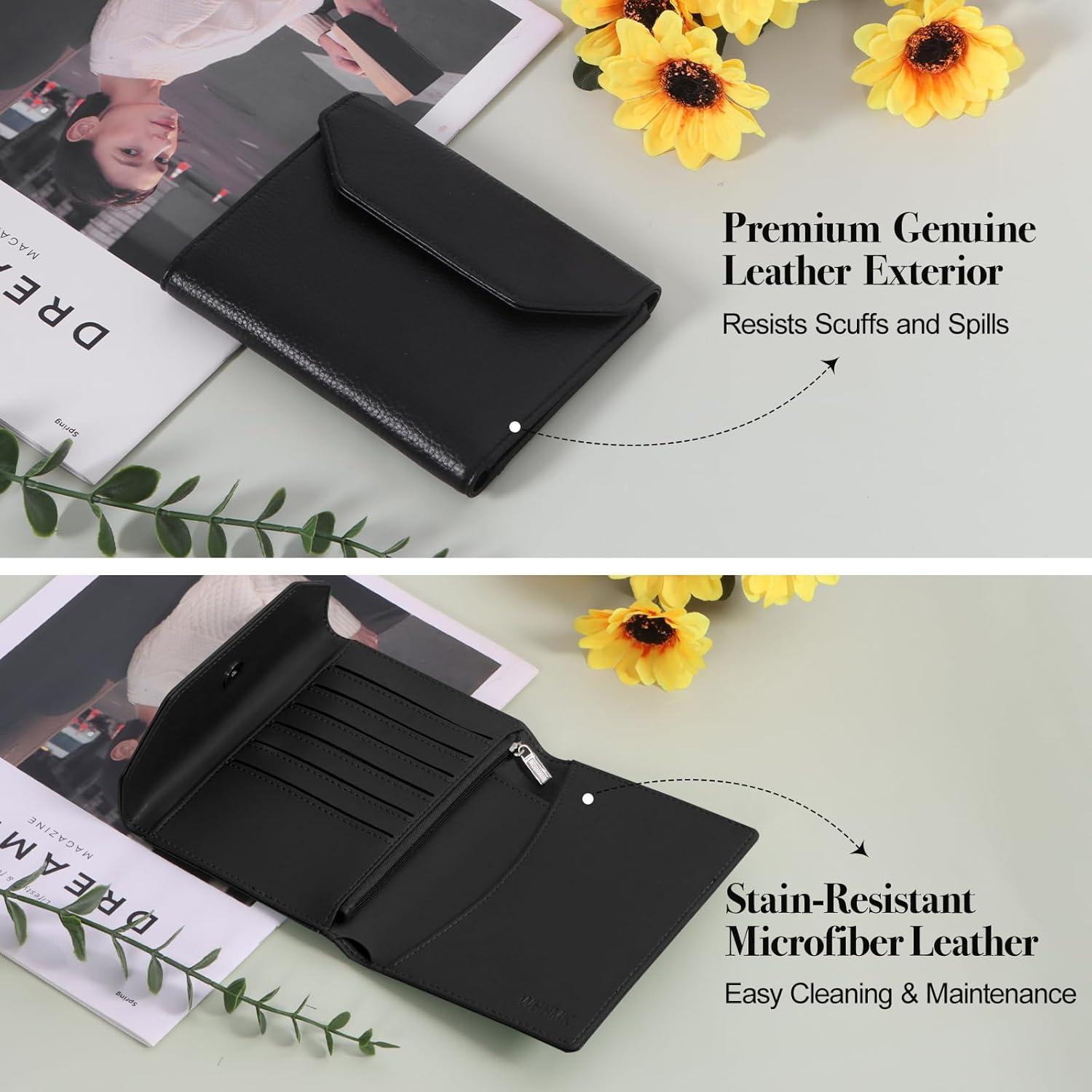 Portafolio de Pasaporte WHHMK Negro con Bloqueo RFID