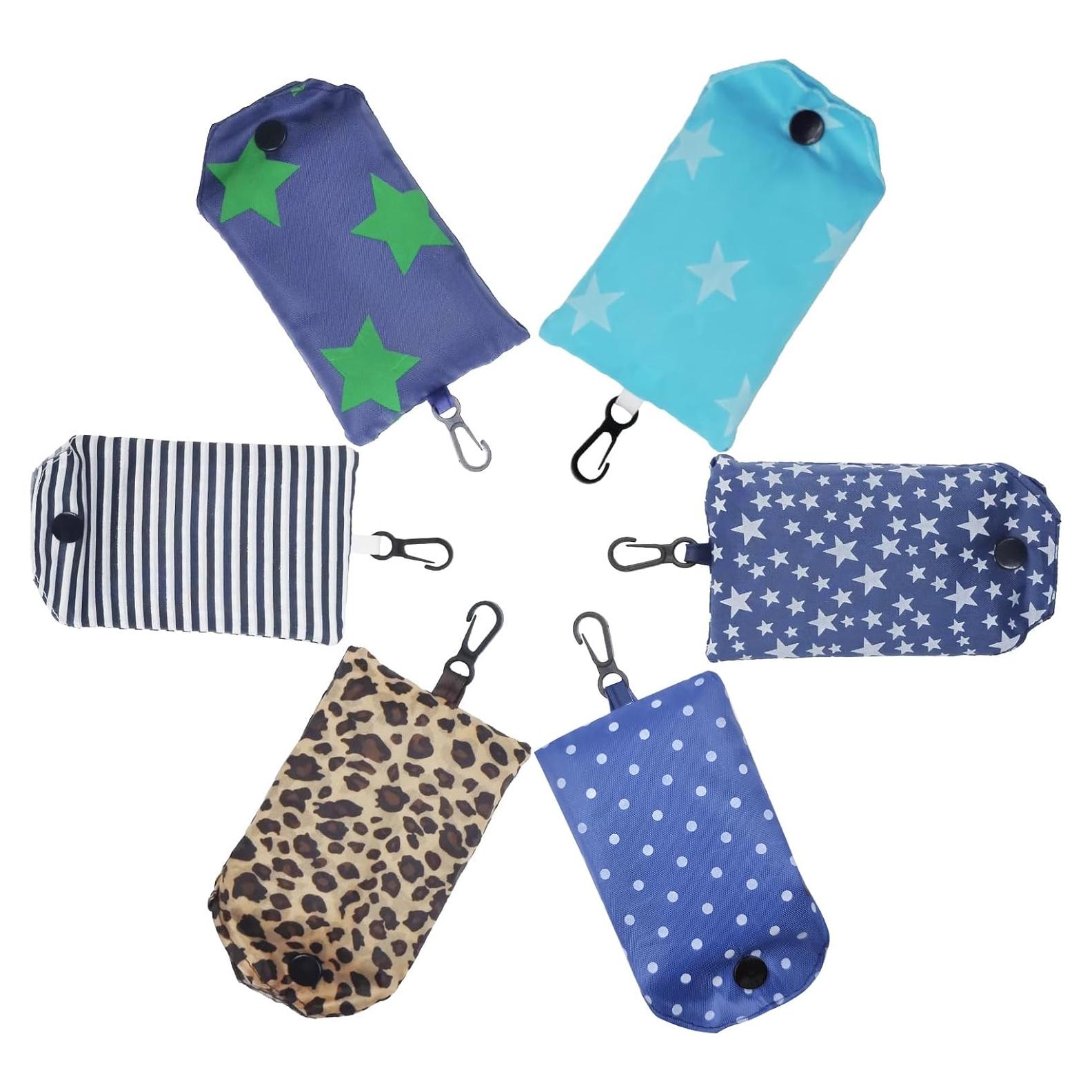 Bolsas de Compras Reutilizables Plegables 6 Pcs Ecológicas