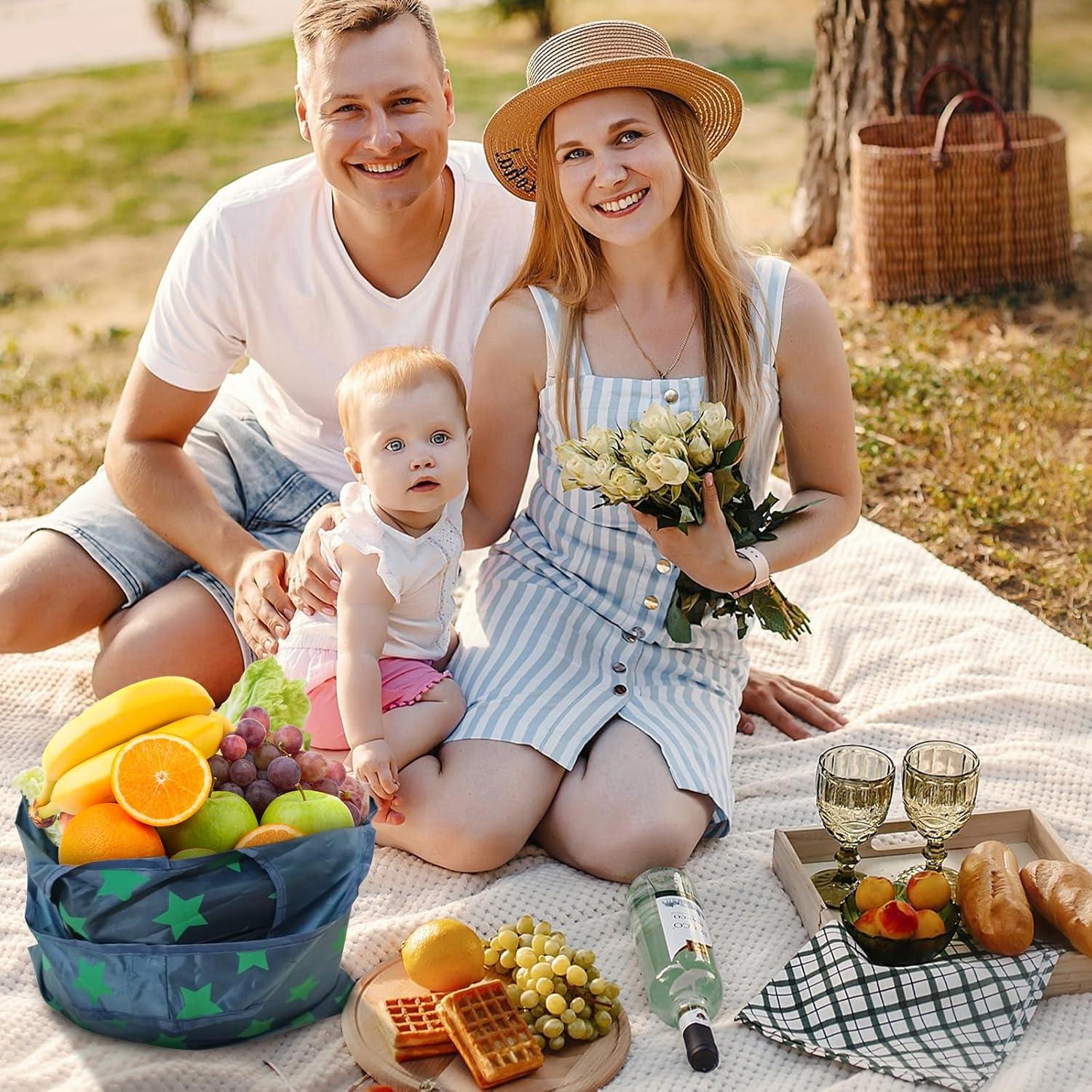 Bolsas de Compras Reutilizables Plegables 6 Pcs Ecológicas