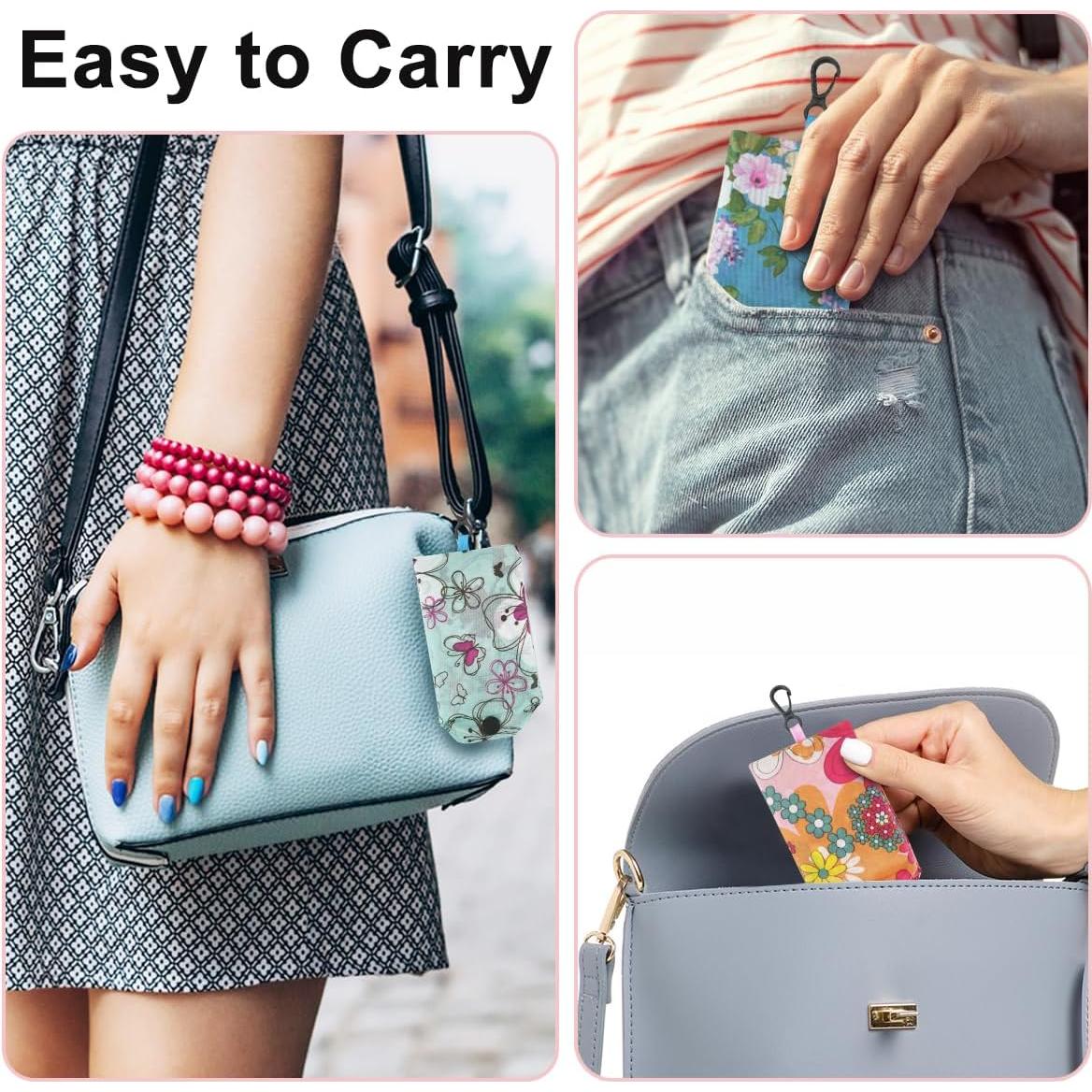 8 Bolsas de Compras Reutilizables Ecológicas Floral 60x38cm