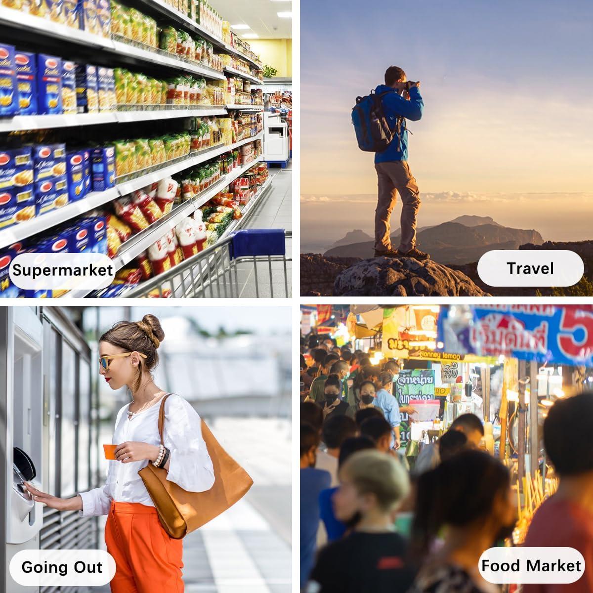 8 Bolsas de Compras Reutilizables Ecológicas Floral 60x38cm