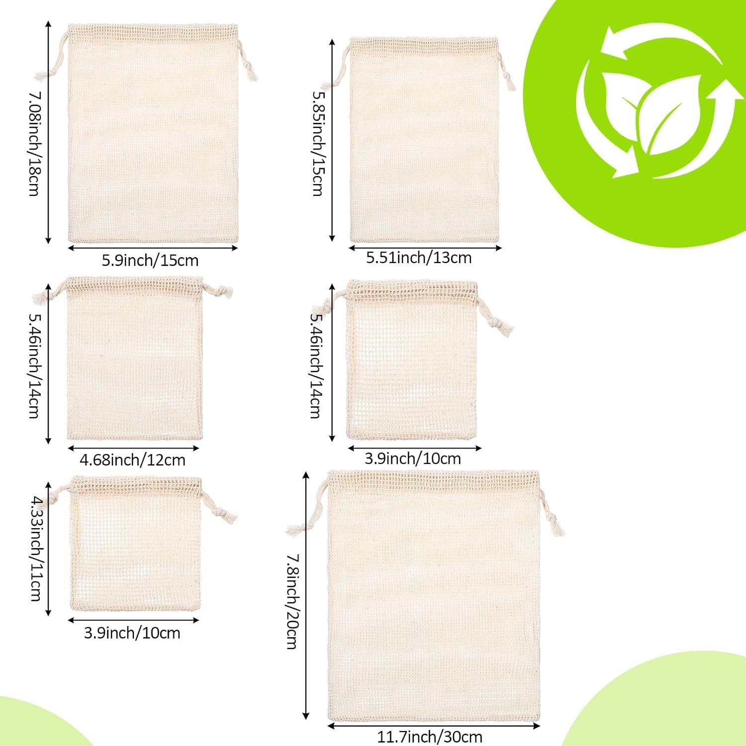 28 Bolsas Reutilizables de Algodón Dimeho para Verduras