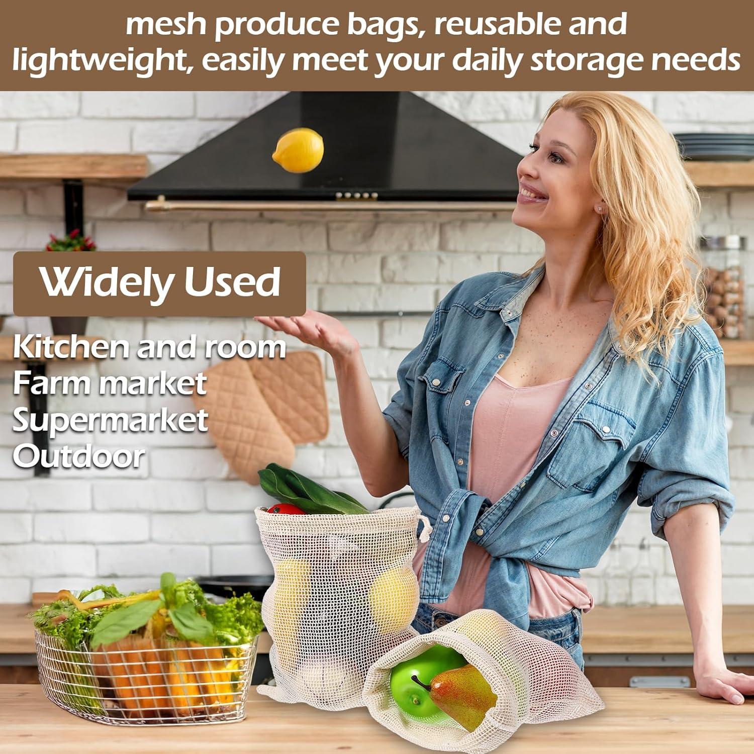 28 Bolsas Reutilizables de Algodón Dimeho para Verduras