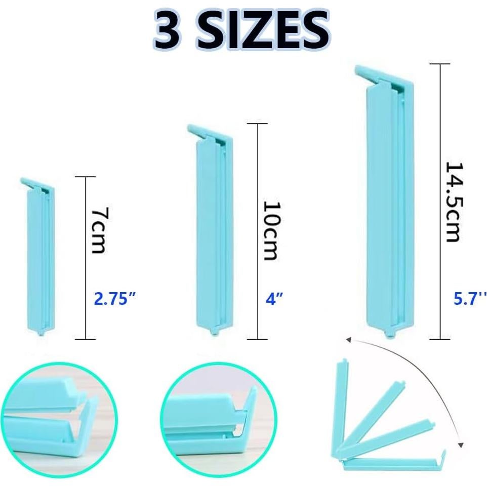 Juego de 12 Clips de Plástico Doukey para Sellar Bolsas