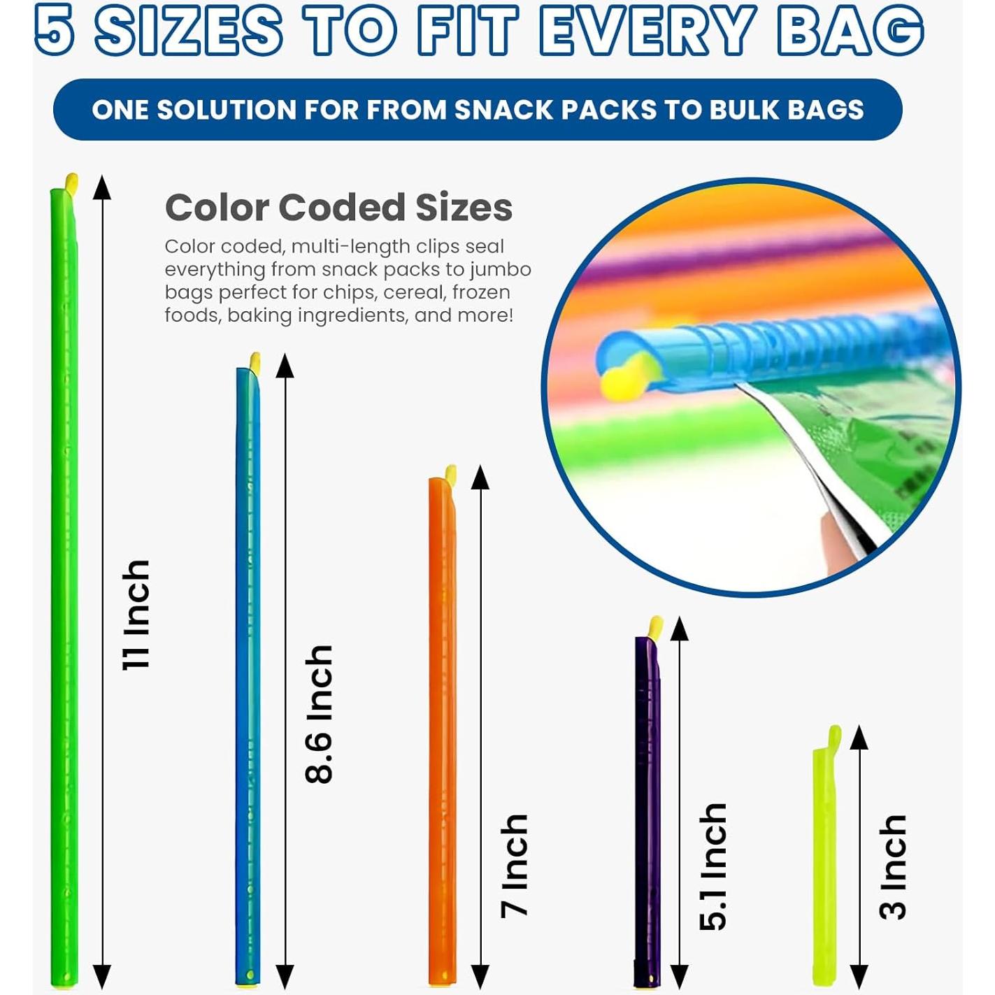 Sellador de Bolsas Reutilizable SUM-UP - 21 Varillas de 5 Tamaños