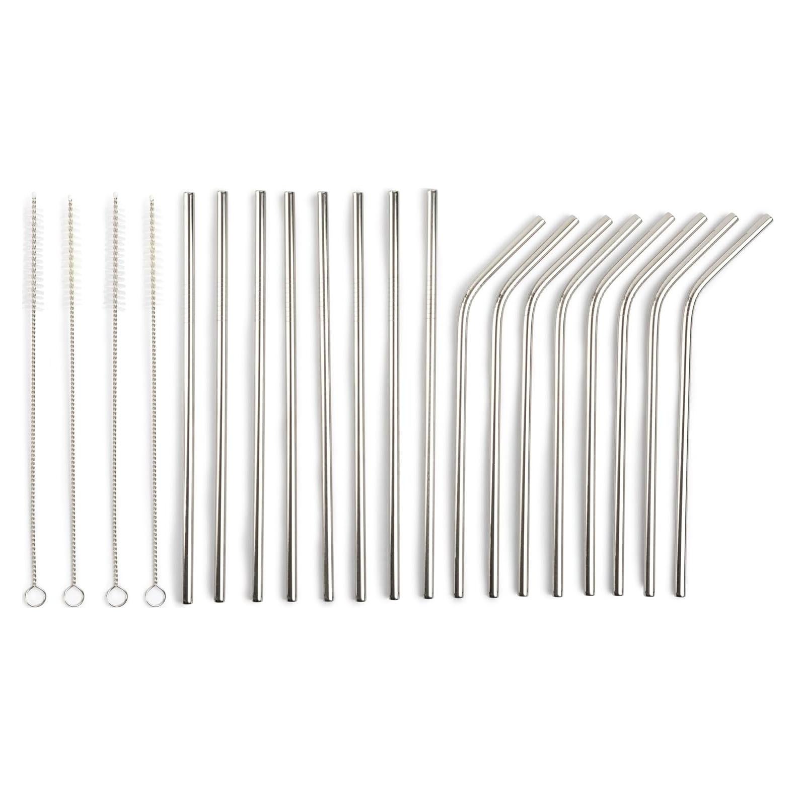 Set de 20 Pajillas Reutilizables Manna Acero Inoxidable 21.6 cm