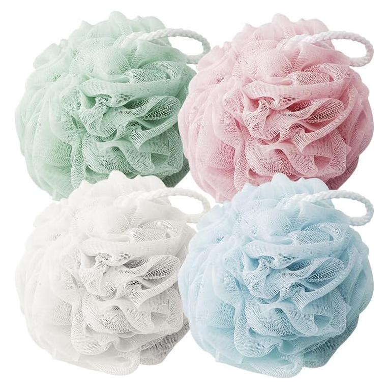 Esponja Exfoliante de Lufa Kristin Fox - Paquete de 4, 11.4 cm