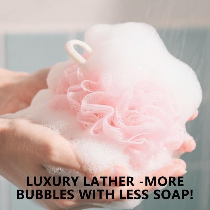 Esponja Exfoliante de Lufa Kristin Fox - Paquete de 4, 11.4 cm