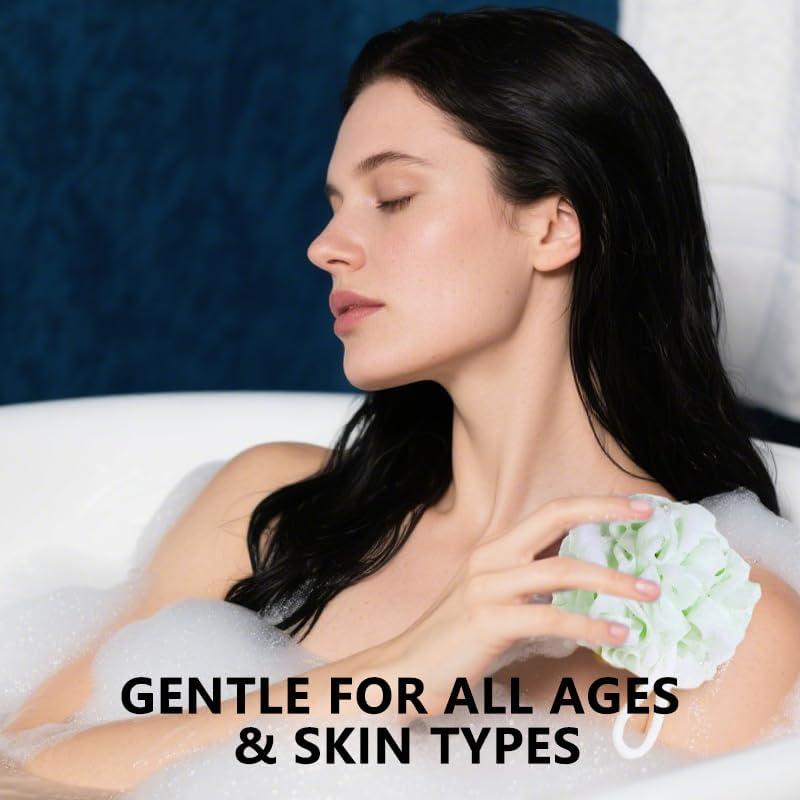 Esponja Exfoliante de Lufa Kristin Fox - Paquete de 4, 11.4 cm