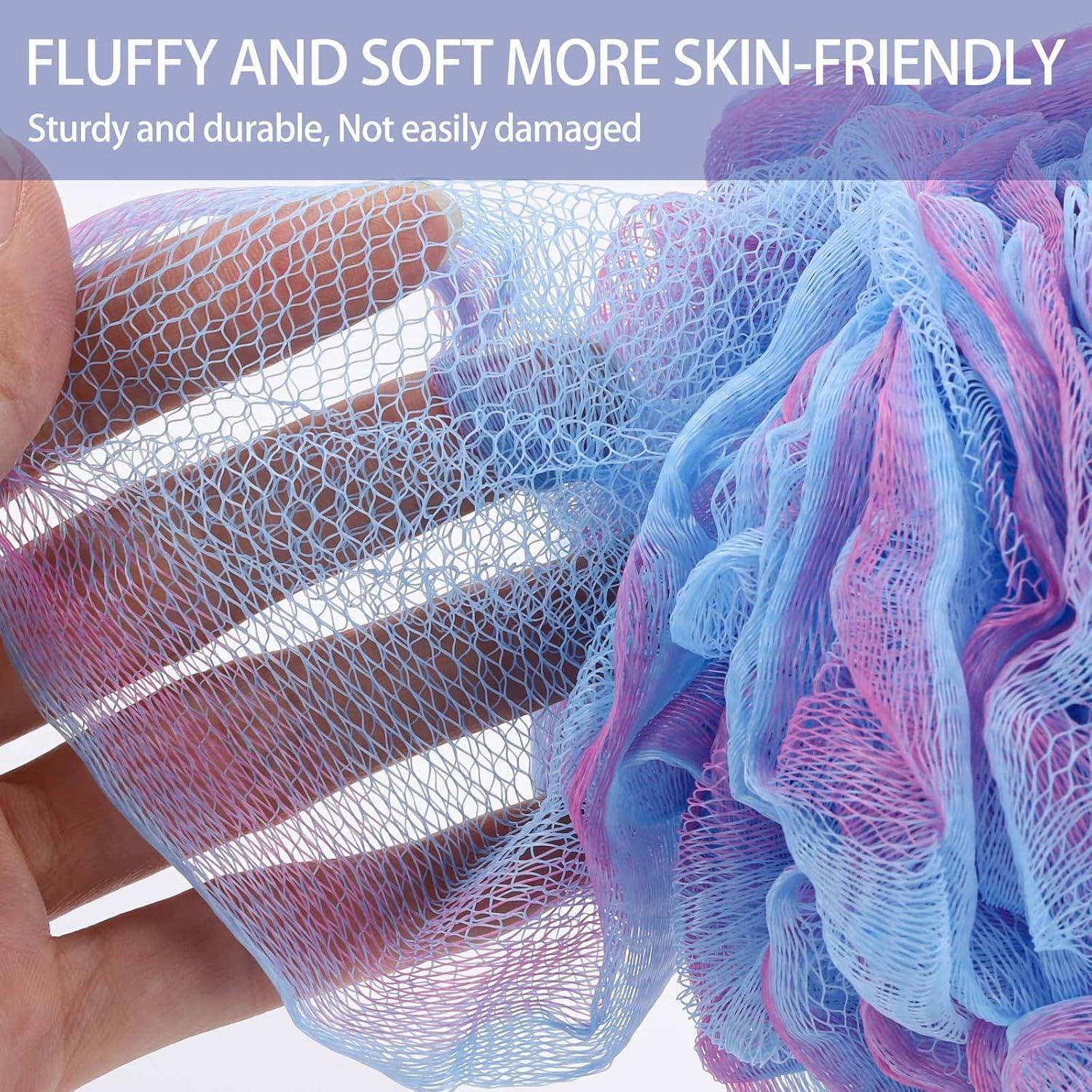 Esponjas de Baño BTYMS Luffa Exfoliantes - Paquete de 4 Colores