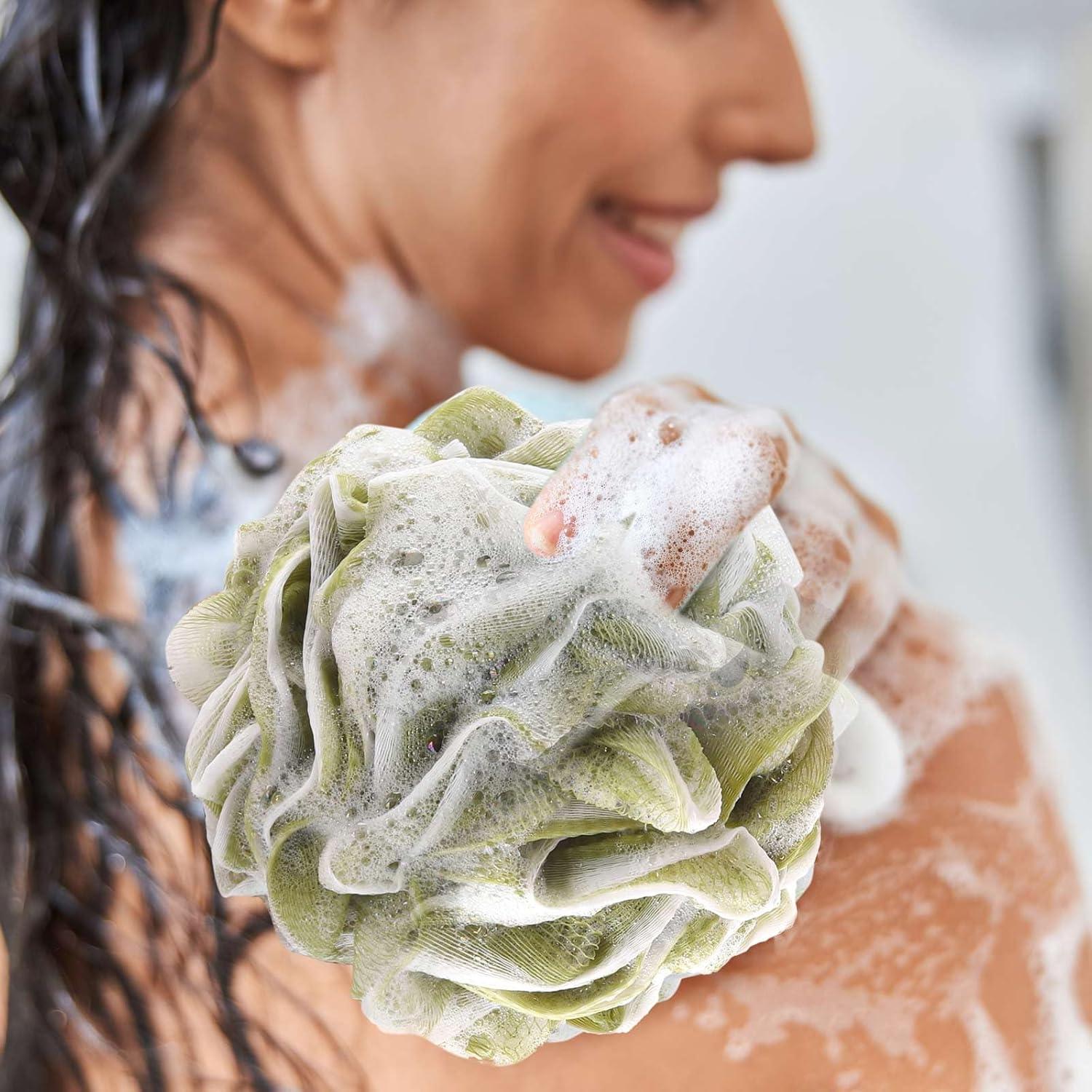 Esponjas de Baño BTYMS Luffa Exfoliantes - Paquete de 4 Colores