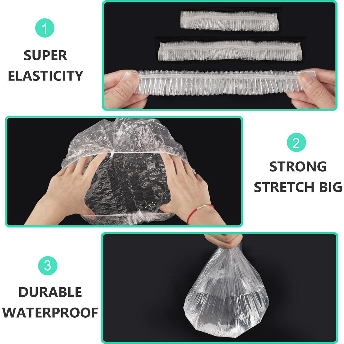 Gorros de Ducha Desechables Keeygo 30 PCS Transparentes