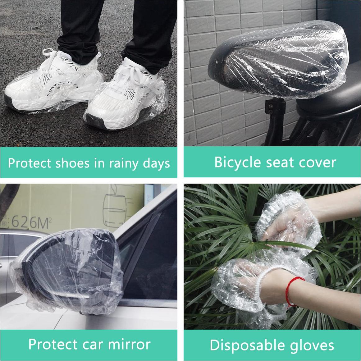 Gorros de Ducha Desechables Keeygo 30 PCS Transparentes