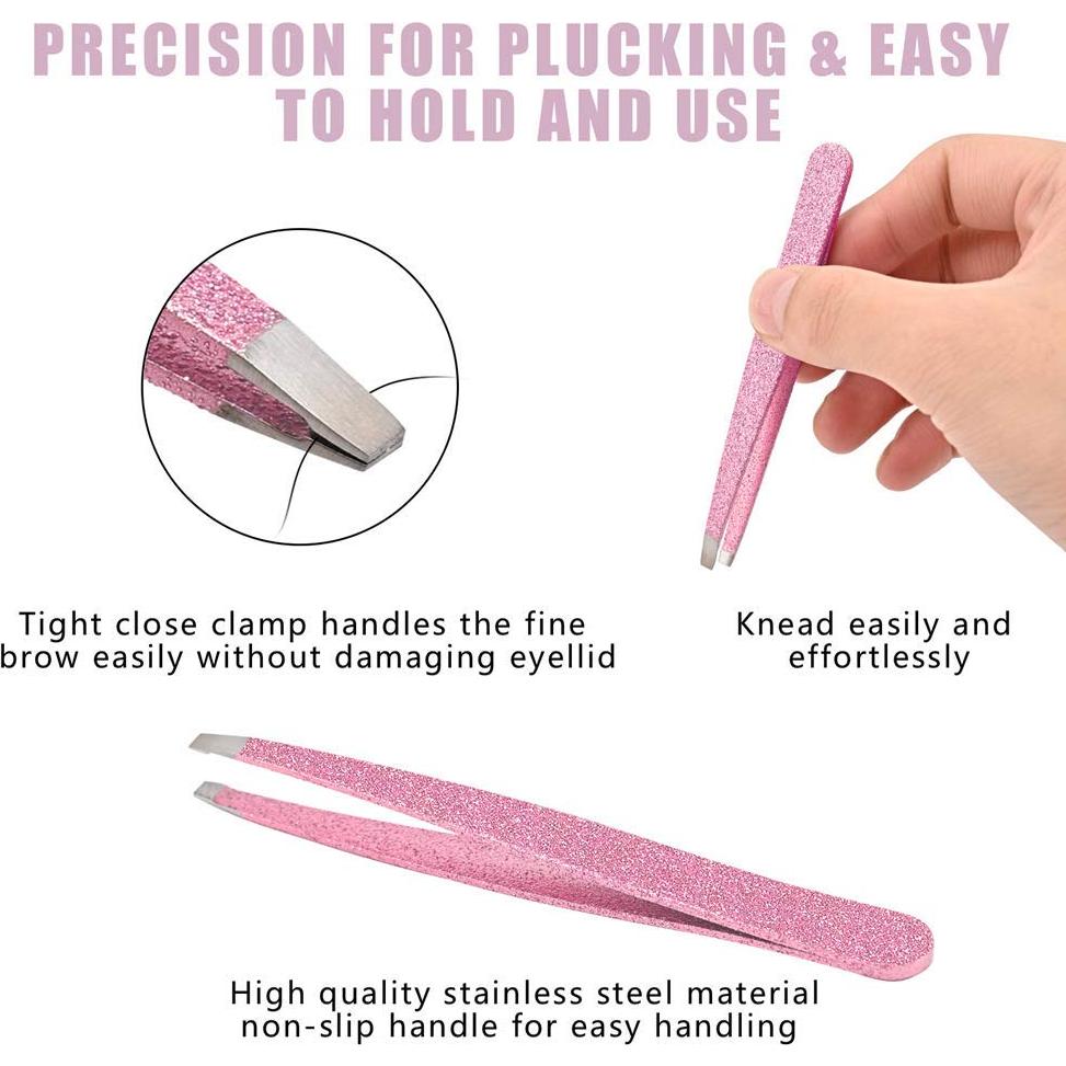 Juego de Pinzas de Precisión Amytor 4 Piezas Acero Inoxidable