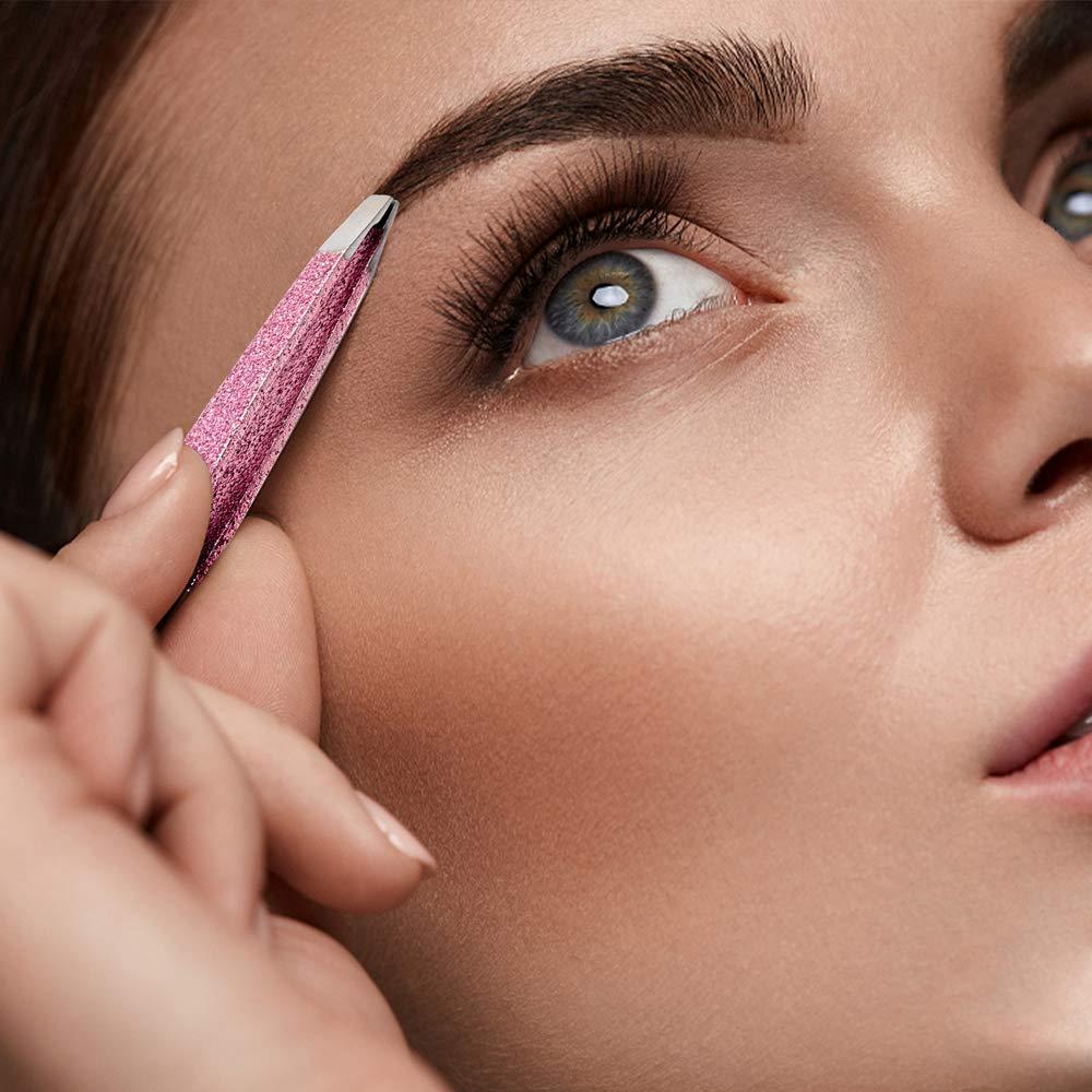 Juego de Pinzas de Precisión Amytor 4 Piezas Acero Inoxidable