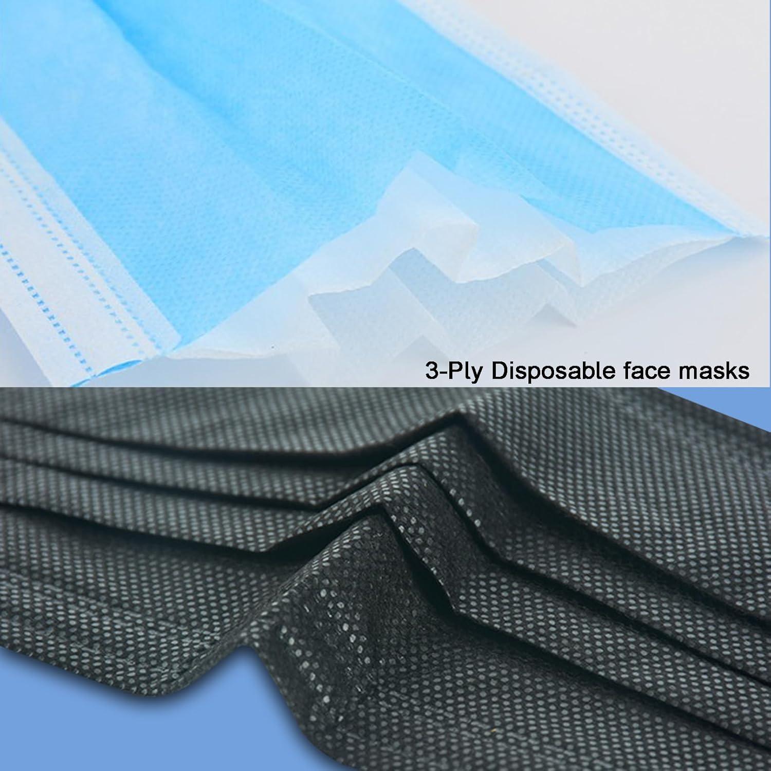 Mascarillas Desechables 3 Capas Azul Earloops 100 Pcs