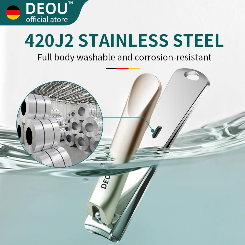 Set de Cortauñas Profesional DEOU 3 en 1 Acero Inoxidable