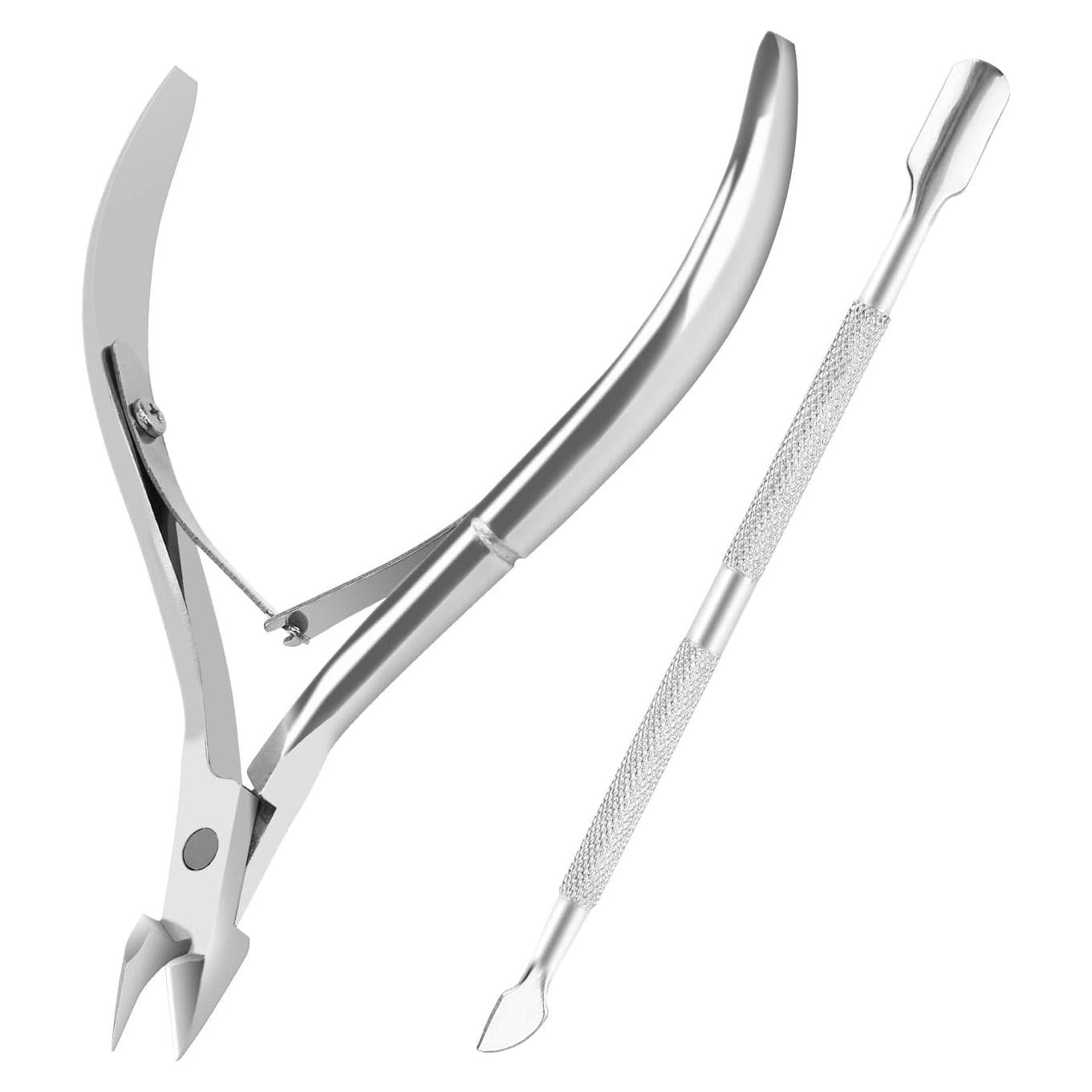 Kit Profesional de Cortadores de Cutículas Zhyu 2 Pcs Acero Inoxidable